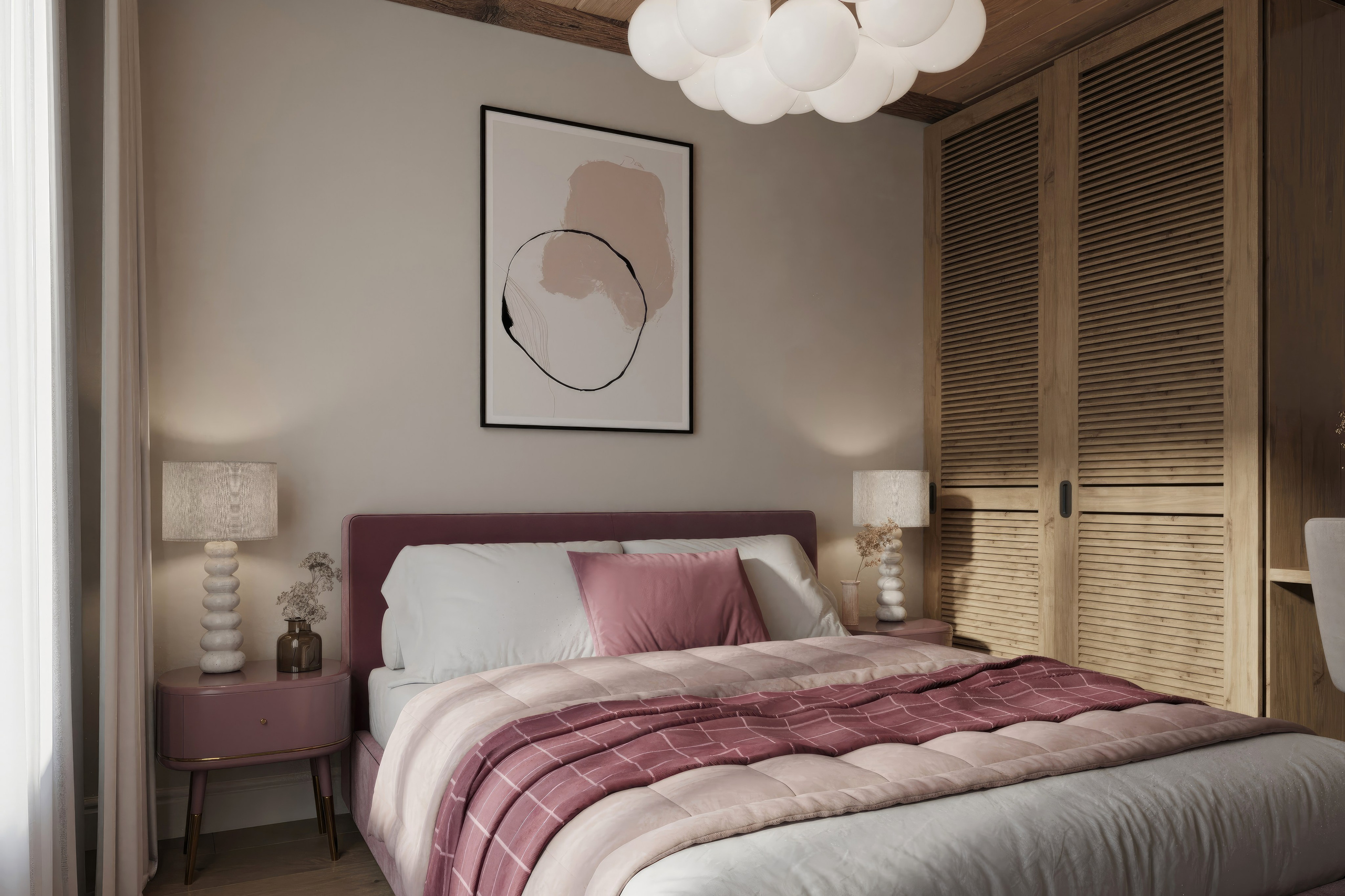 Countryside Cottage — Interior Design with Natural Materials. 3D INTERIOR AND ARCHITECTURE VISUALIZATION