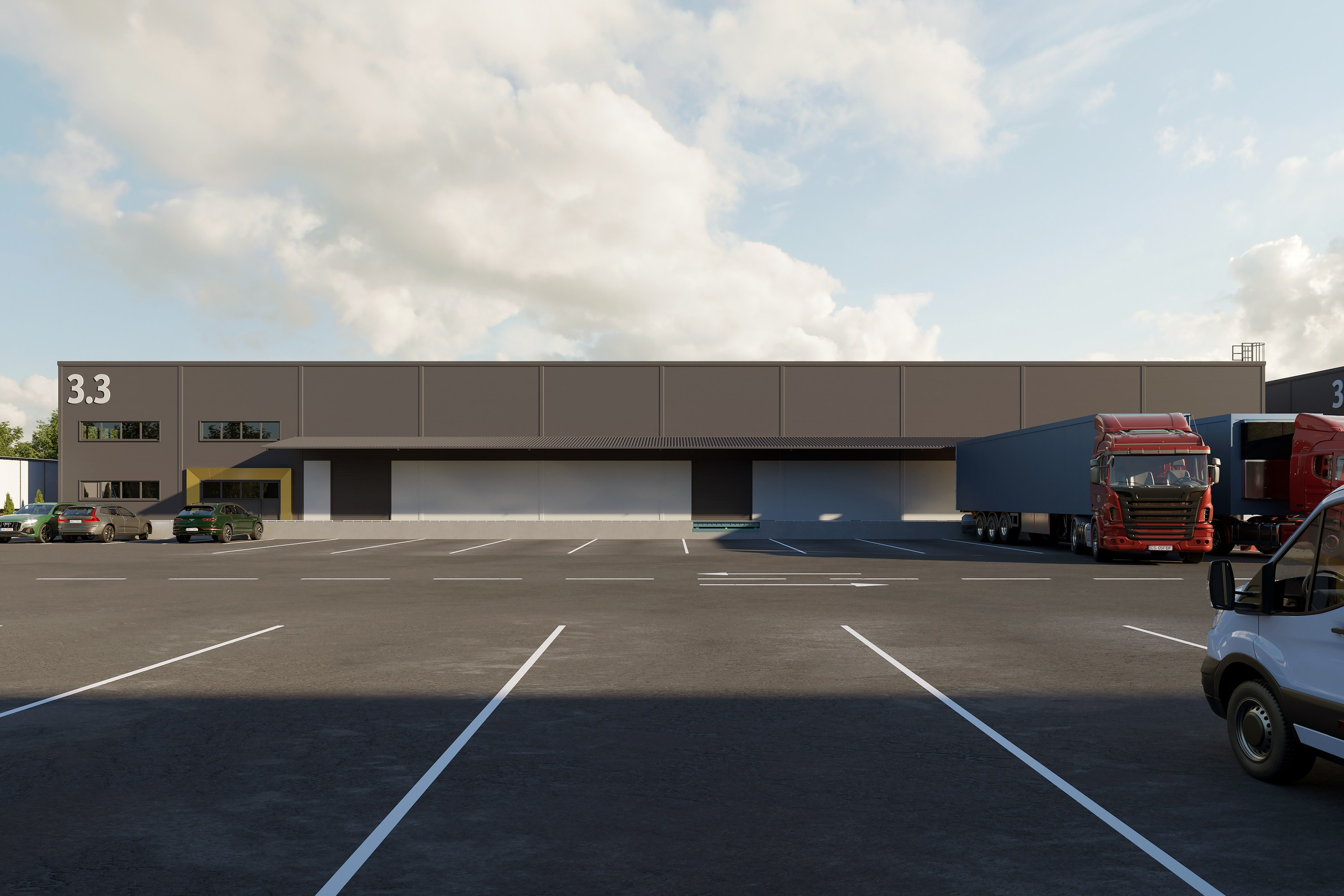 Industrial Warehouses and Logistics Complex. 3D INTERIOR AND ARCHITECTURE VISUALIZATION