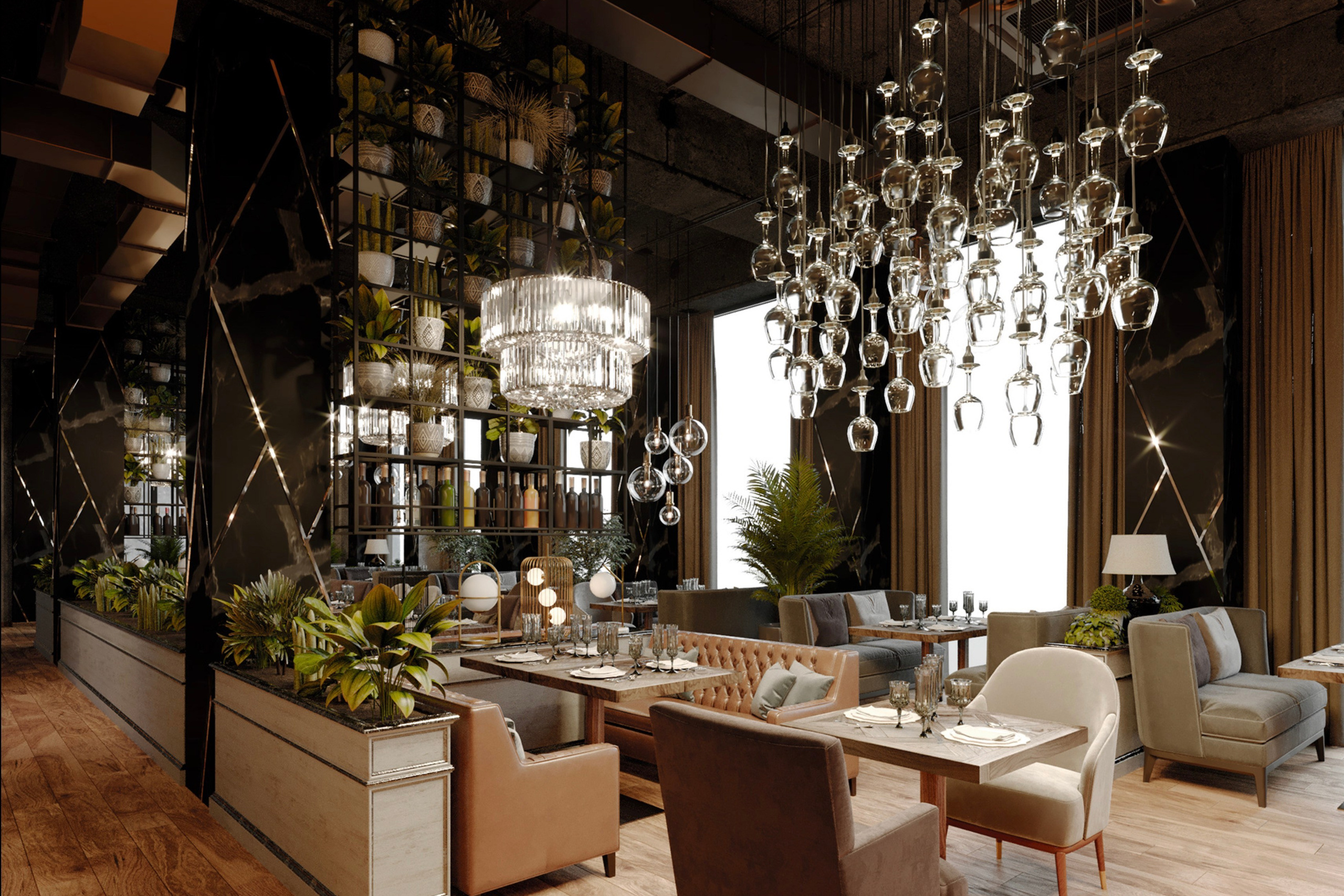 Ресторан в Санкт-Петербурге — роскошный интерьер, дизайн и визуализация. 3Д Визуализация Интерьера и Архитектуры