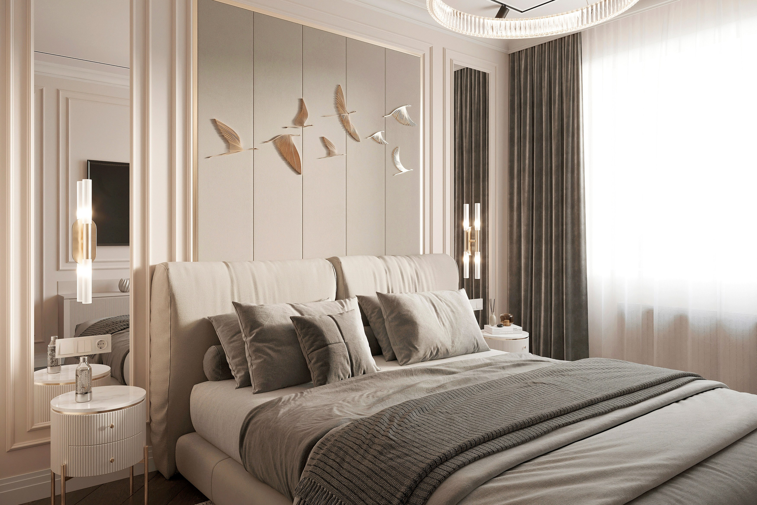 Современная квартира для семьи из трёх человек — дизайн-проект. 3Д Визуализация Интерьера и Архитектуры