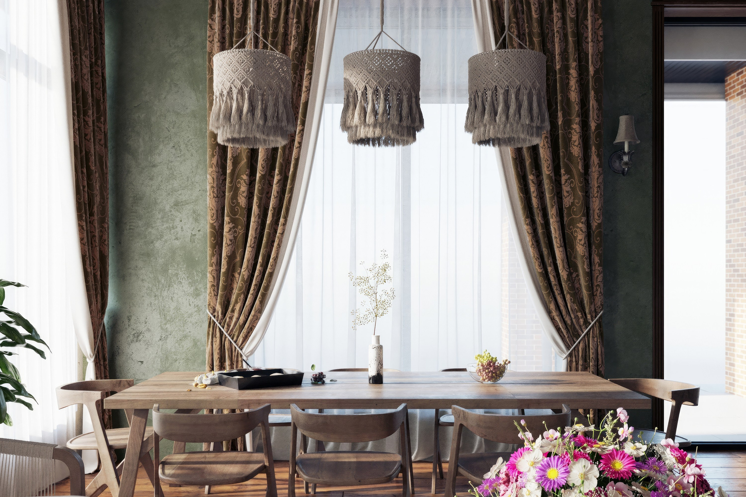 Living Room Interior Design & Visualization with Artistic Wall Panel — BAXX PRO. 3D INTERIOR AND ARCHITECTURE VISUALIZATION