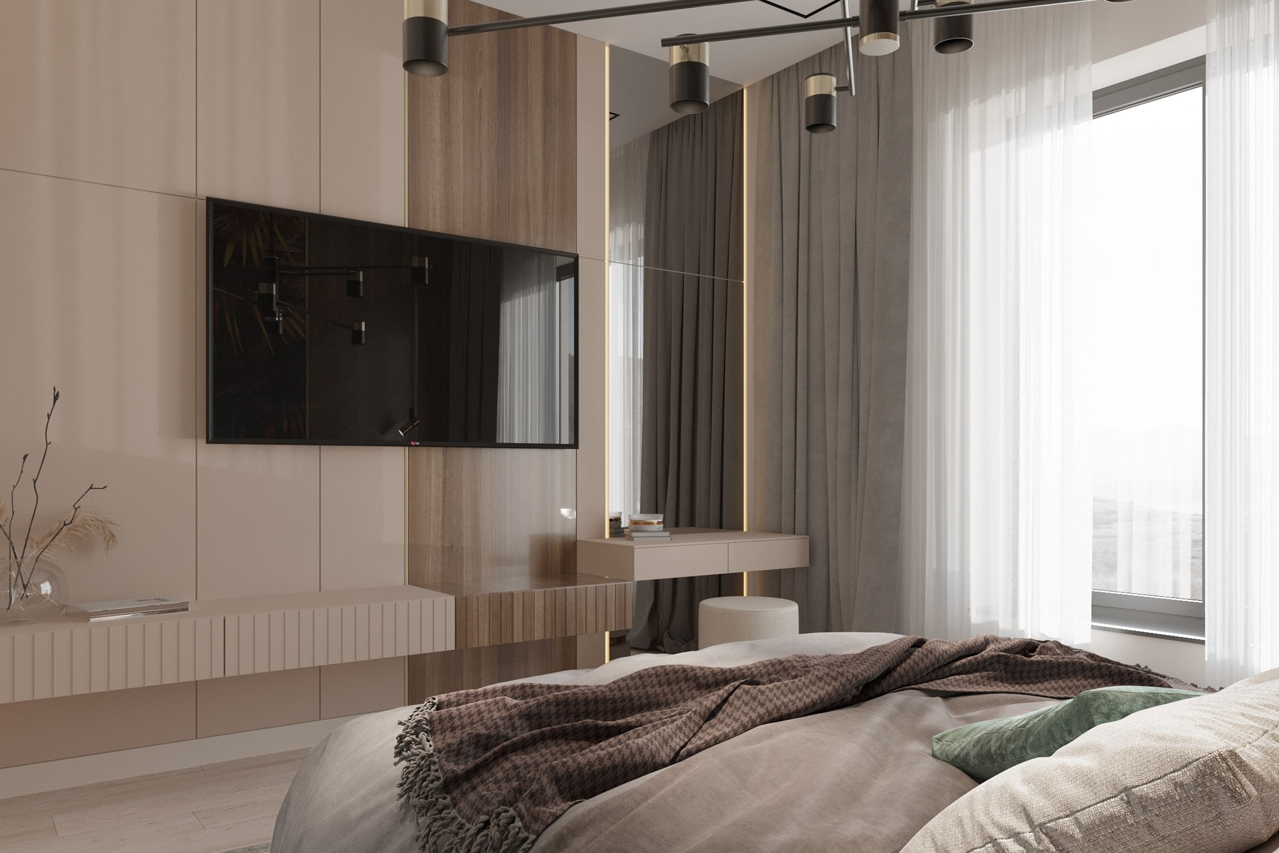 Вид на ТВ мастер-спальни.