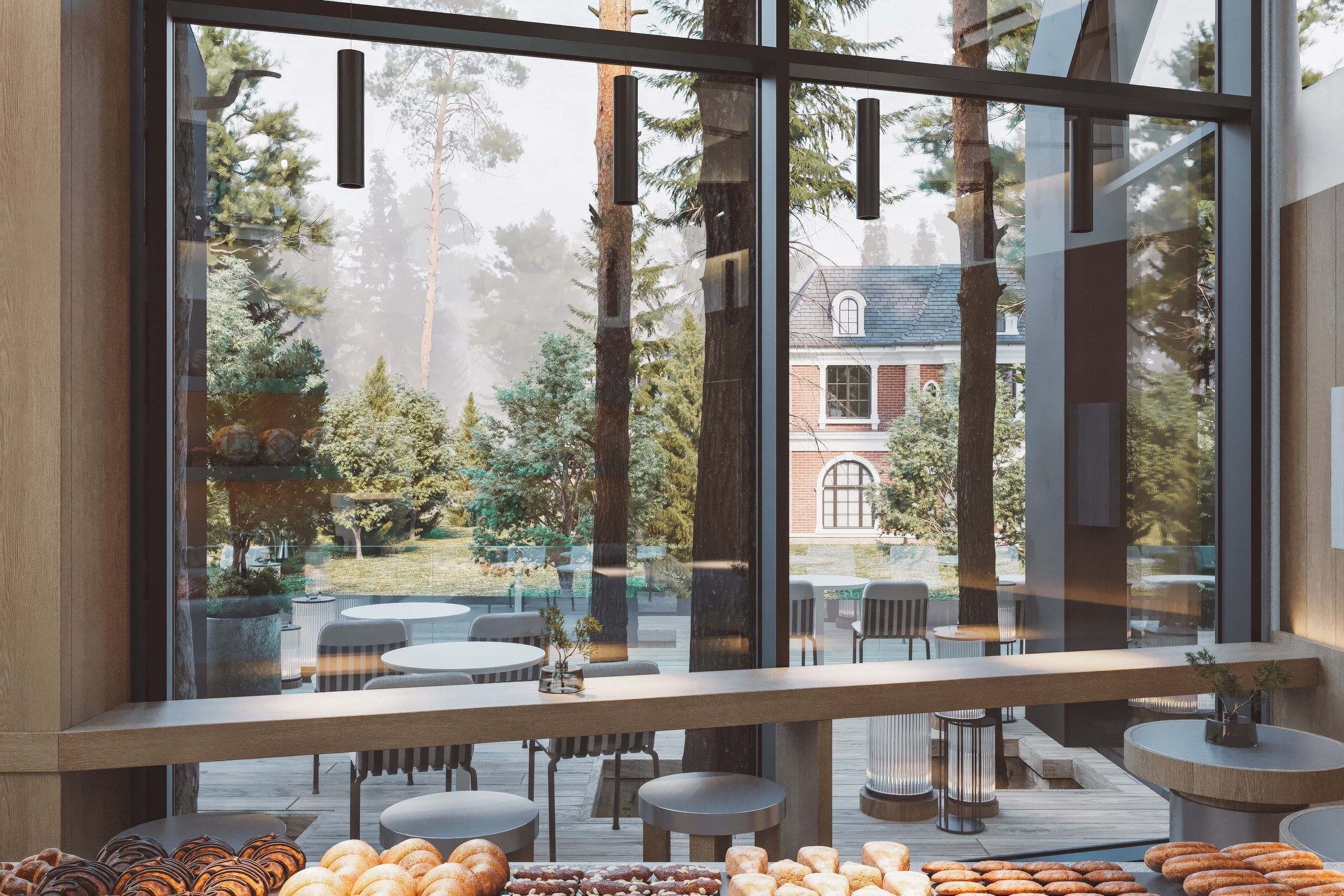 Интерьер пекарни