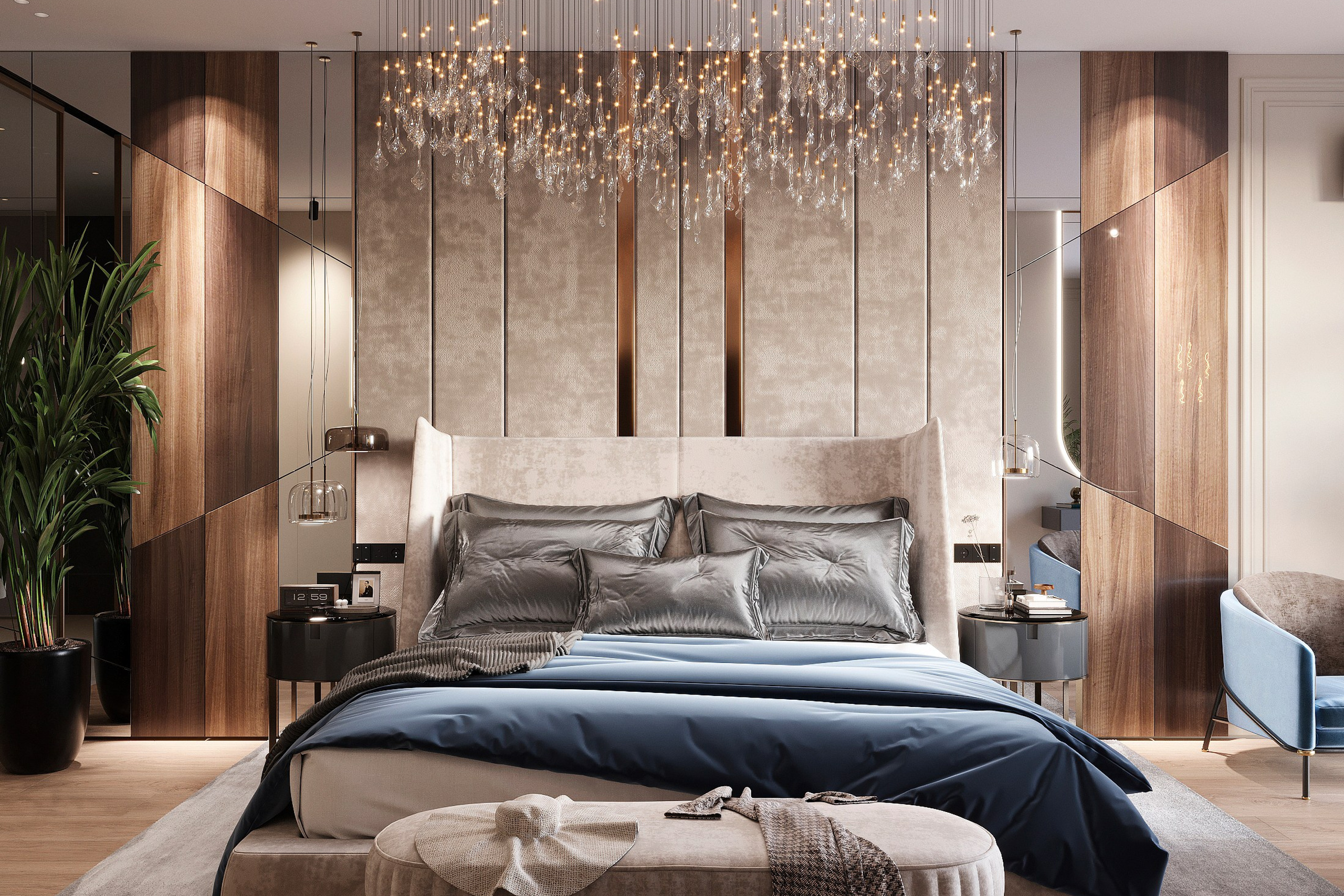 Apartment in Moscow City — Luxury Interior 3D Visualization. 3D INTERIOR AND ARCHITECTURE VISUALIZATION