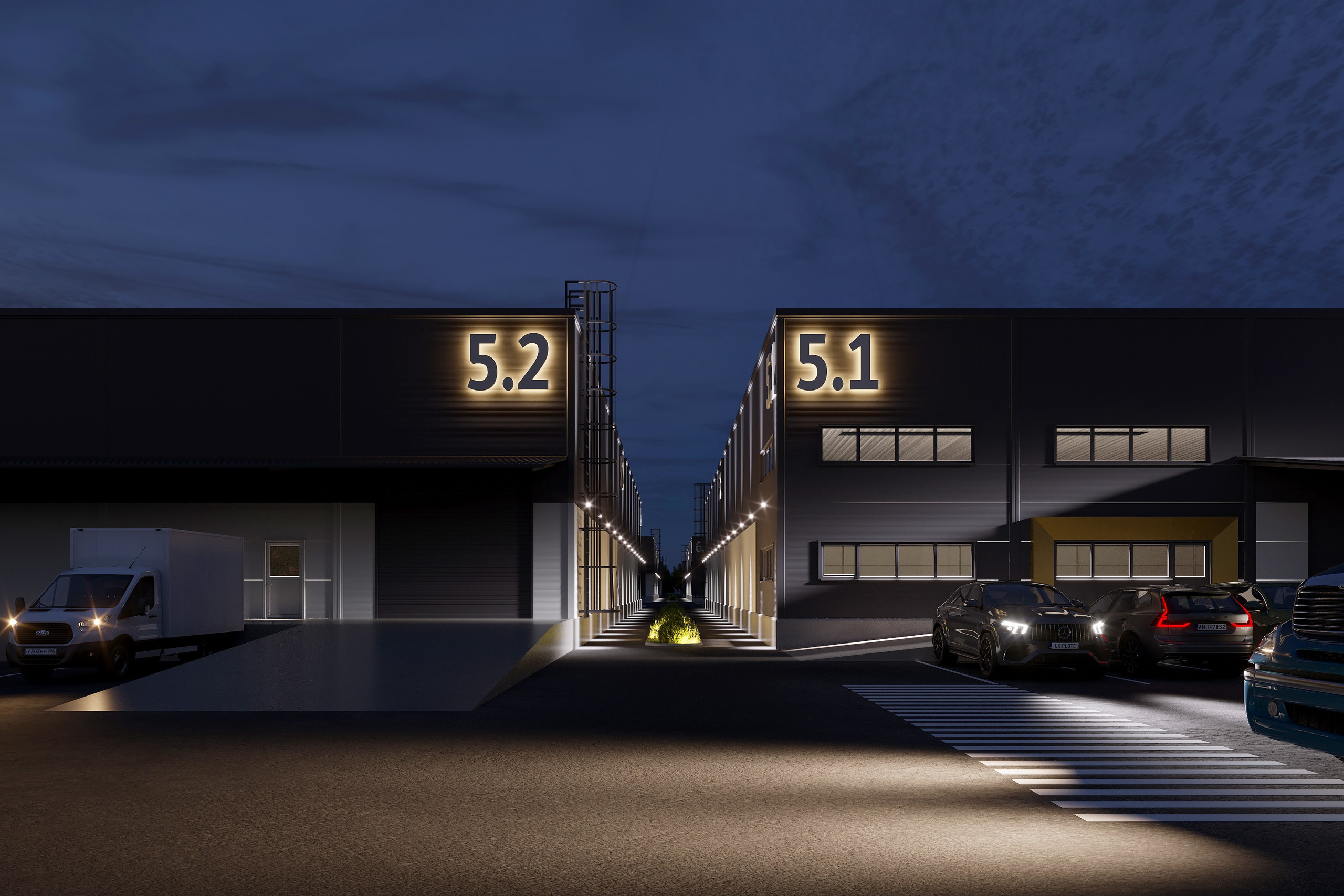 Industrial Warehouses and Logistics Complex. 3D INTERIOR AND ARCHITECTURE VISUALIZATION