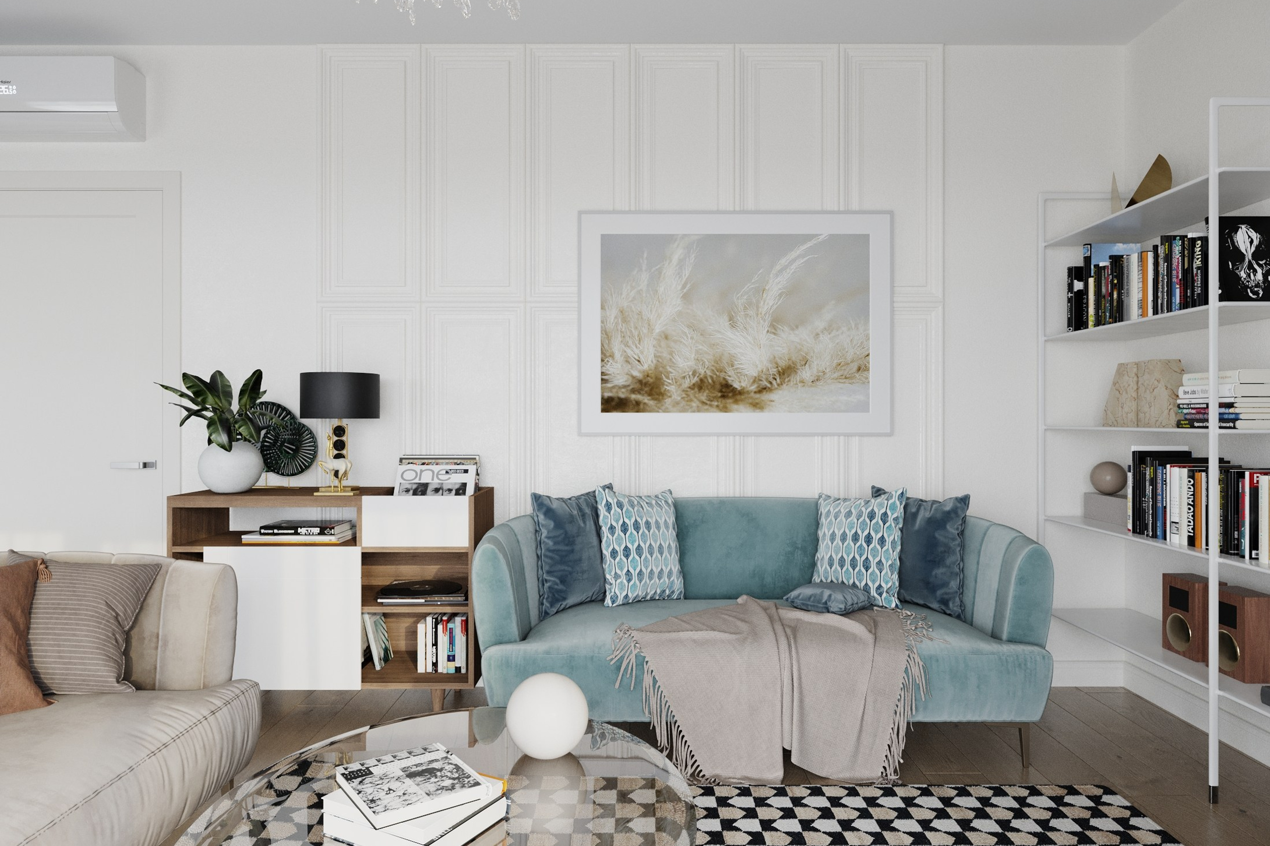 Интерьер дома в скандинавском стиле — 3D-визуализация. 3Д Визуализация Интерьера и Архитектуры