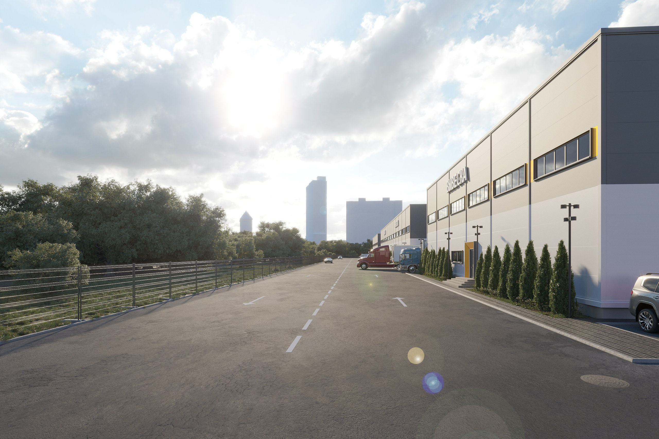 Качественная 3D визуализация складского объекта для бизнеса.