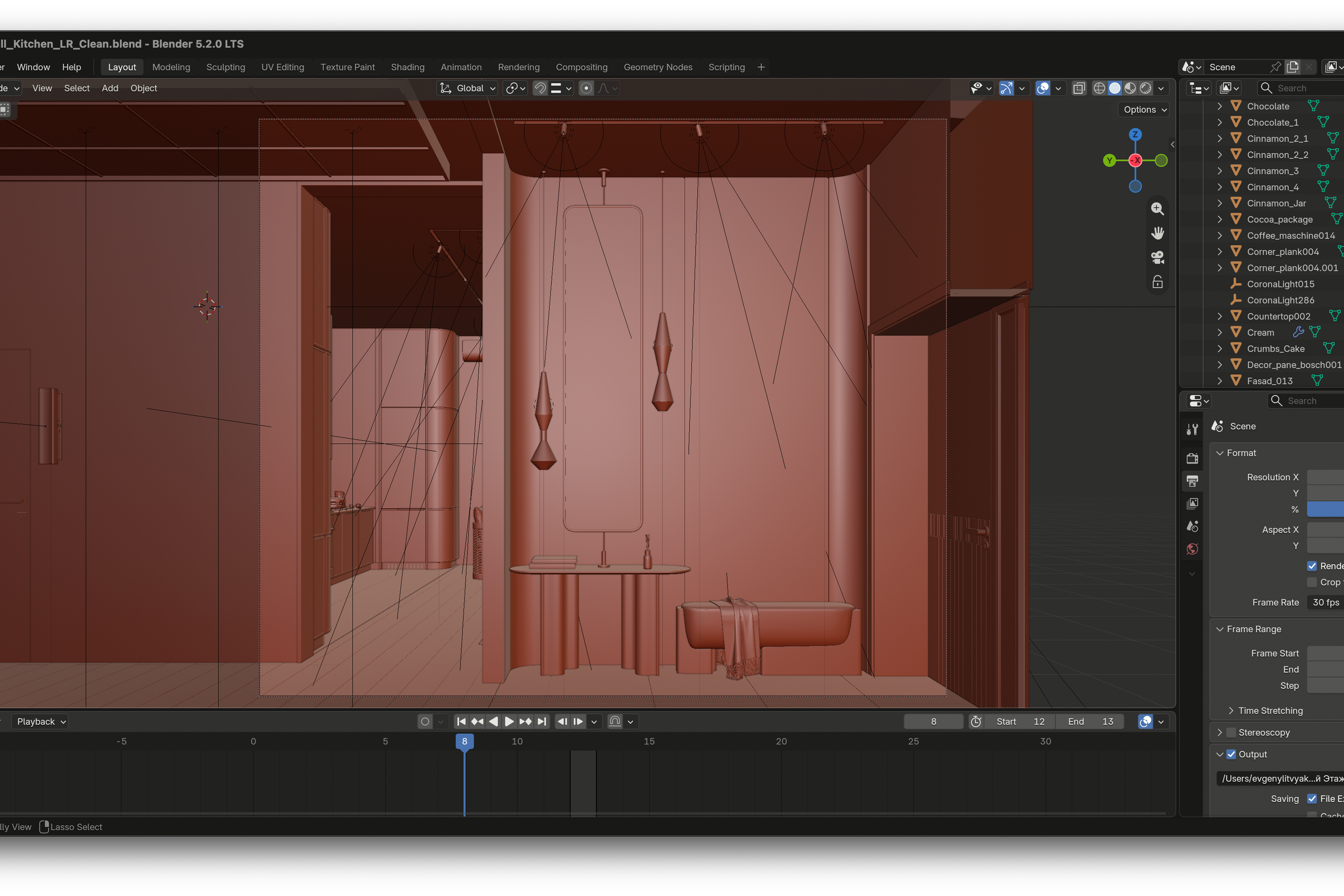 Дизайн современного дома в Корейском стиле | 3D визуализация интерьера в Blender