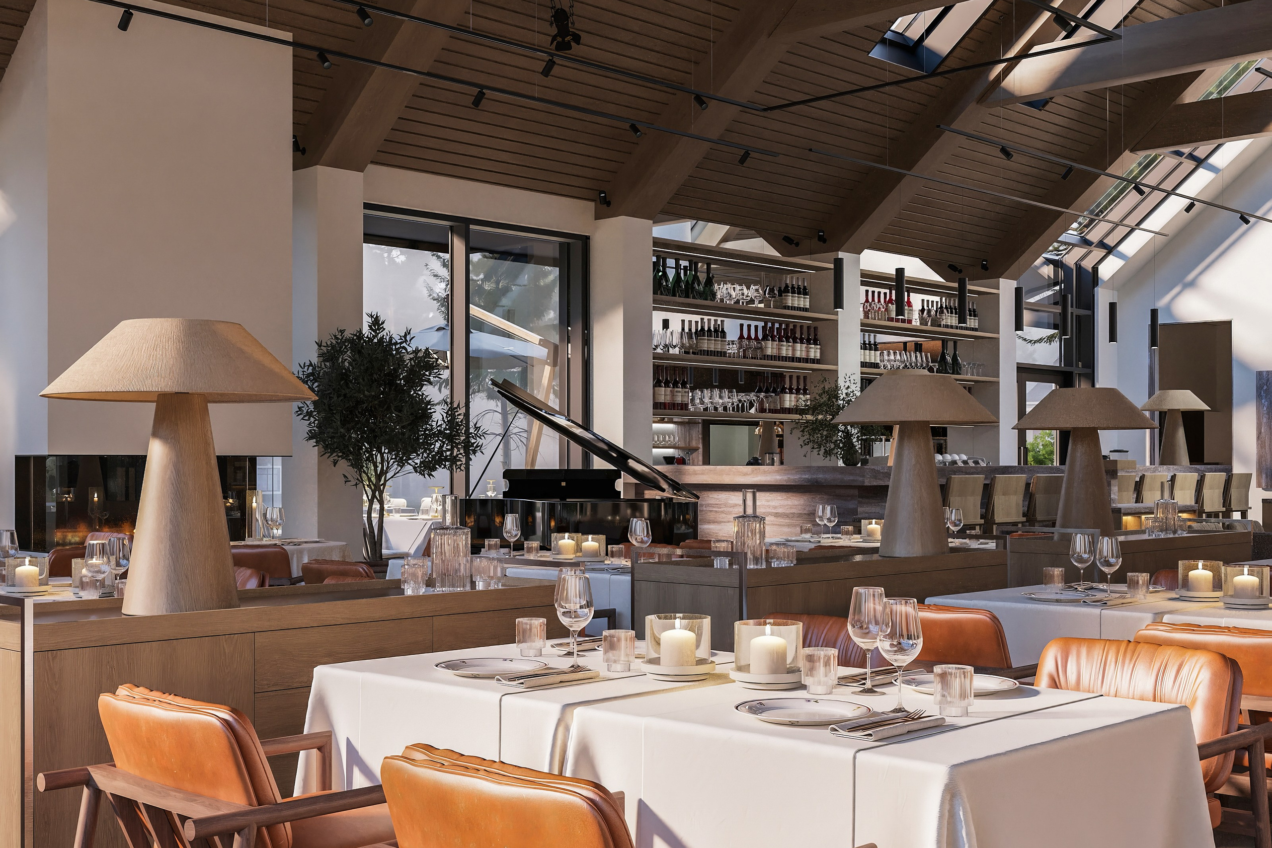 Lakeside Restaurant in the Moscow Region — 3D Visualization of Architecture & Mood. 3D INTERIOR AND ARCHITECTURE VISUALIZATION