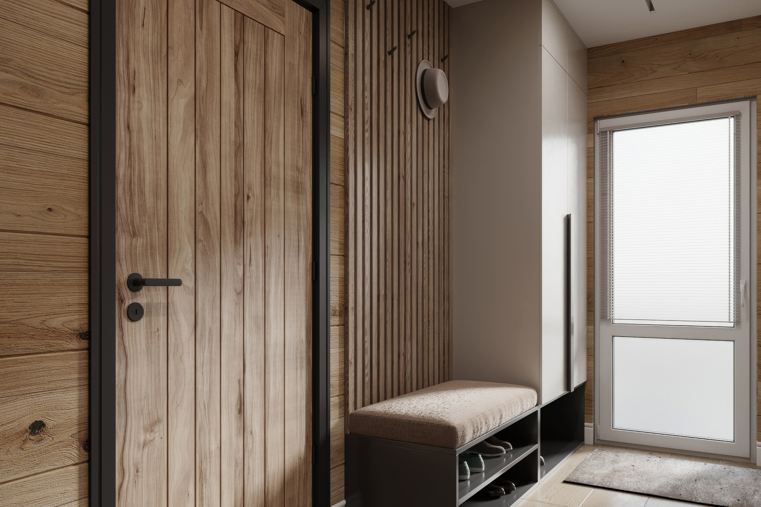 Countryside Cottage — Interior Design with Natural Materials. 3D INTERIOR AND ARCHITECTURE VISUALIZATION