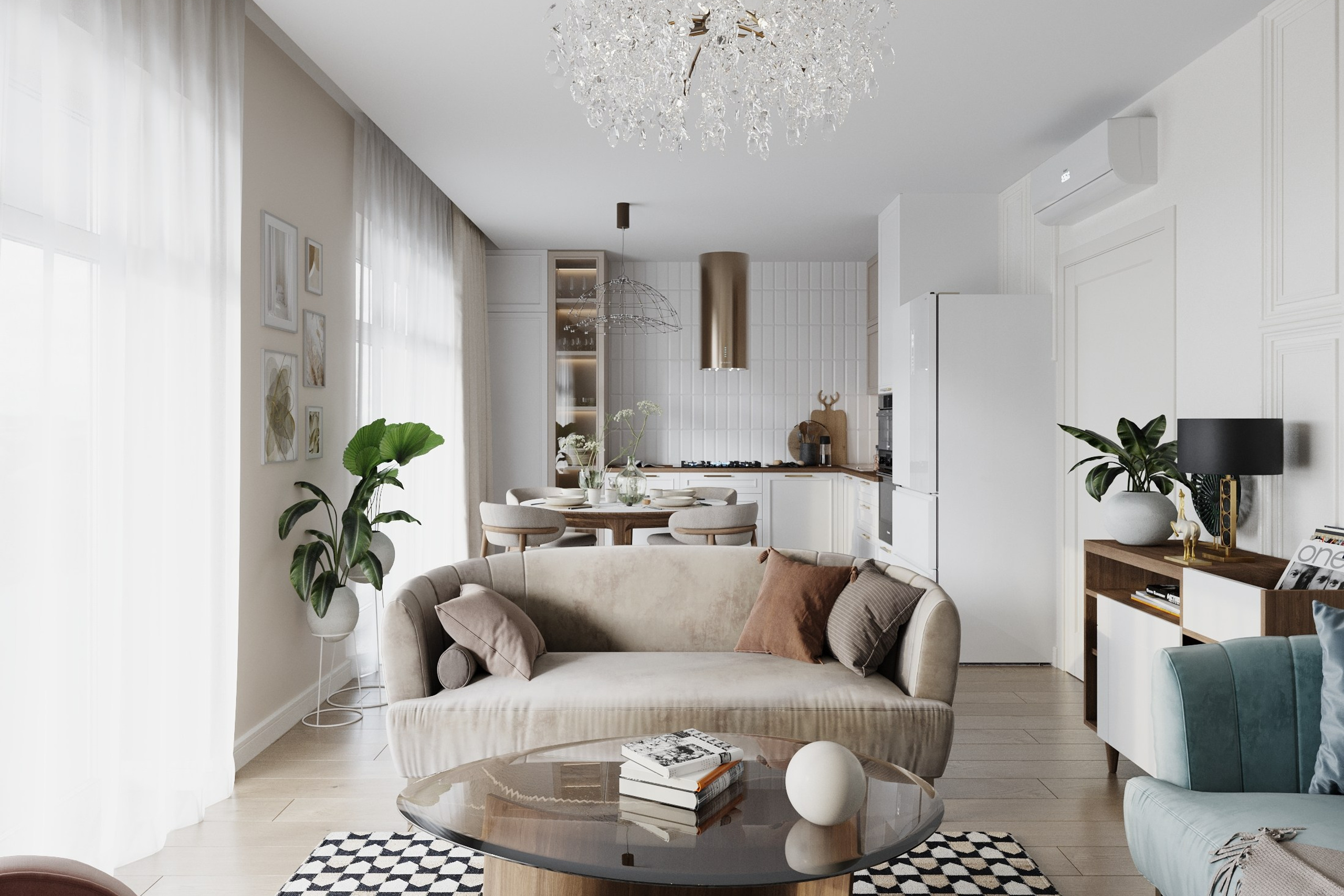 Интерьер дома в скандинавском стиле — 3D-визуализация. 3Д Визуализация Интерьера и Архитектуры