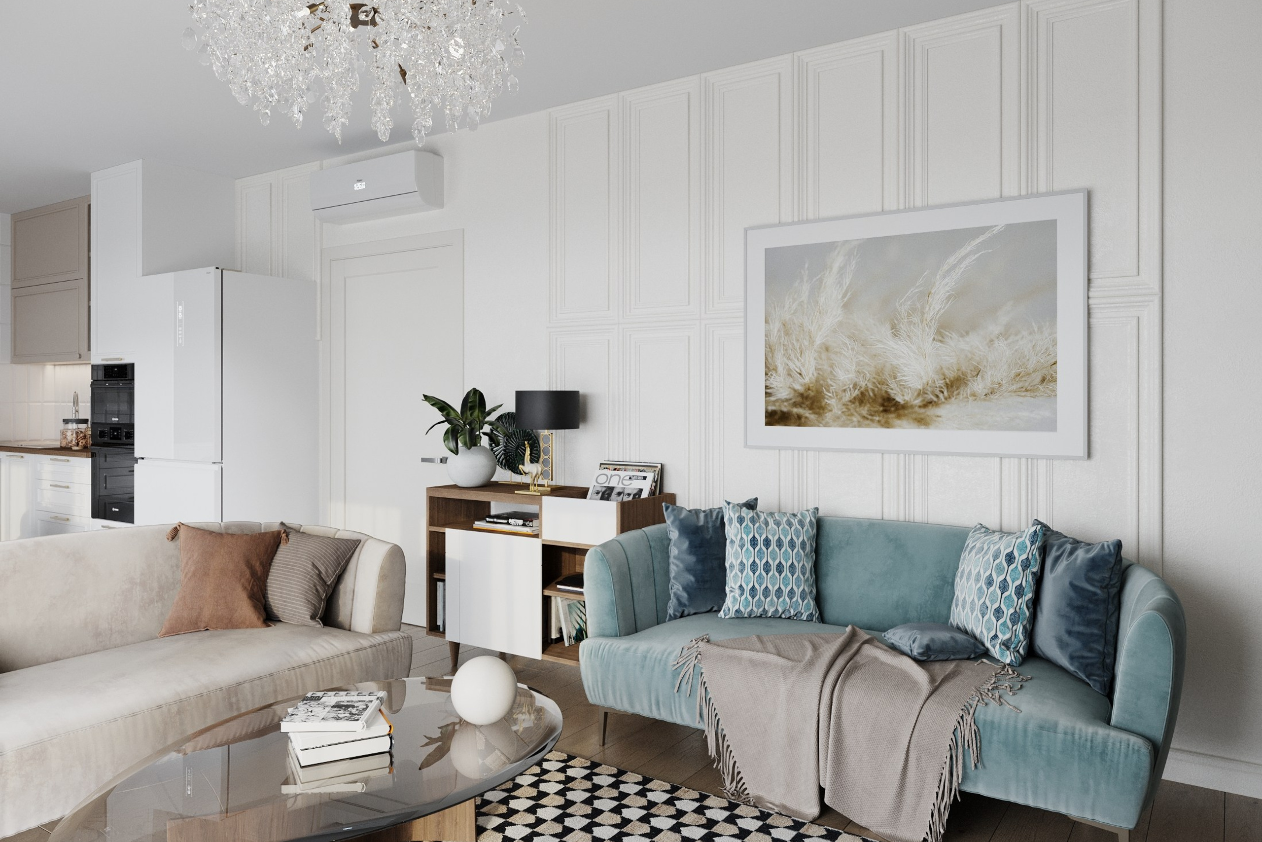 Интерьер дома в скандинавском стиле — 3D-визуализация. 3Д Визуализация Интерьера и Архитектуры