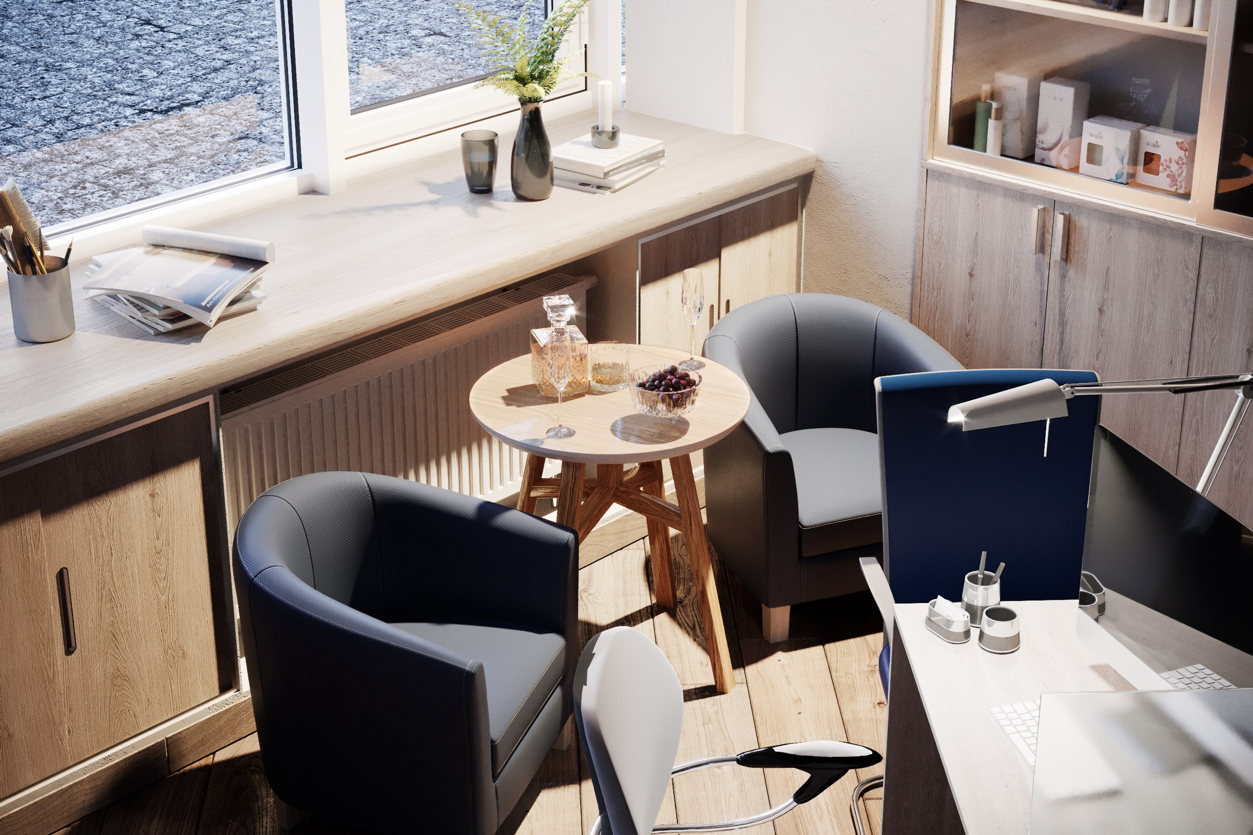 Современный офис в Краснодаре — дизайн и визуализация. 3Д Визуализация Интерьера и Архитектуры