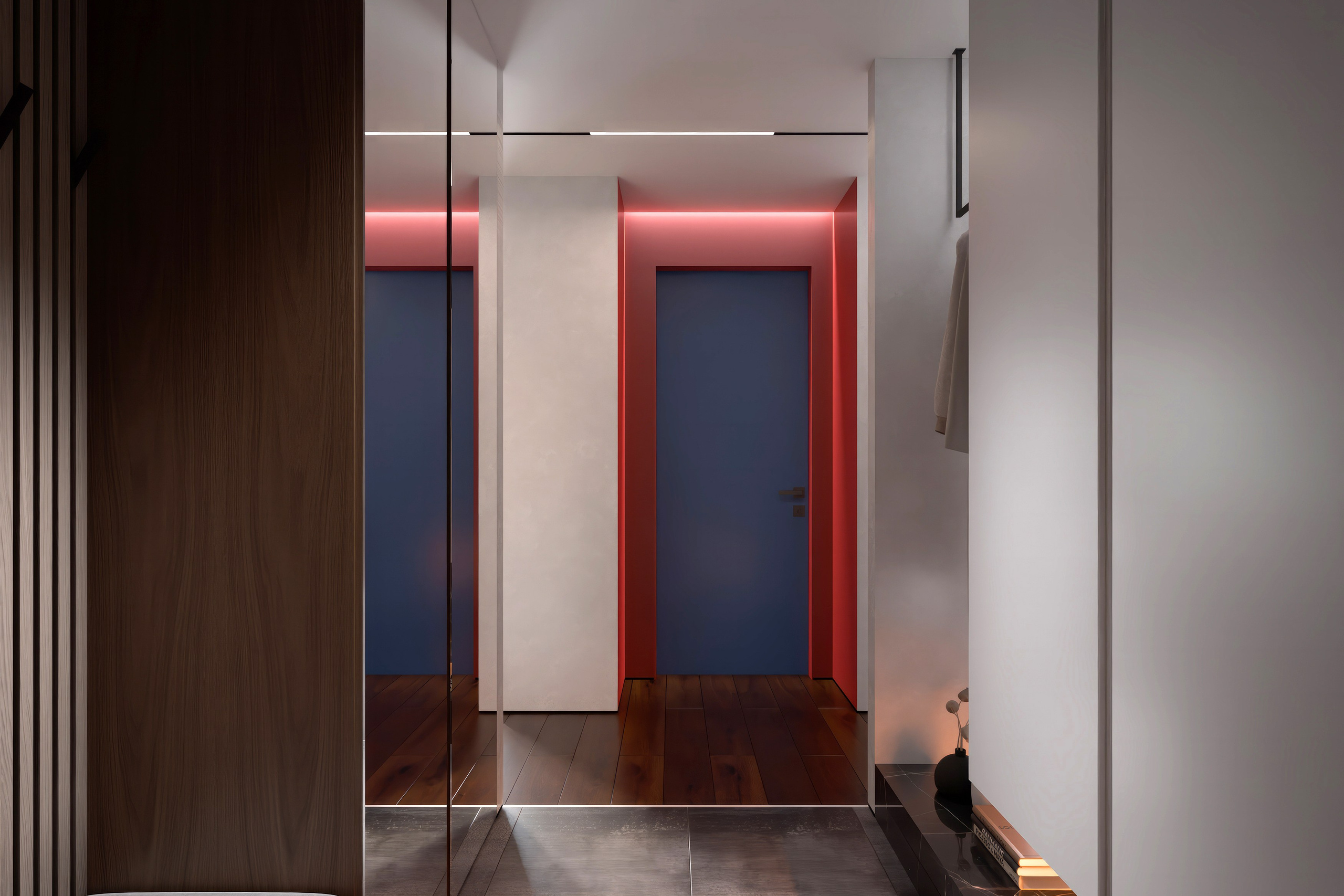 Евро 1 комнатная квартира, Москва. 3D INTERIOR AND ARCHITECTURE VISUALIZATION