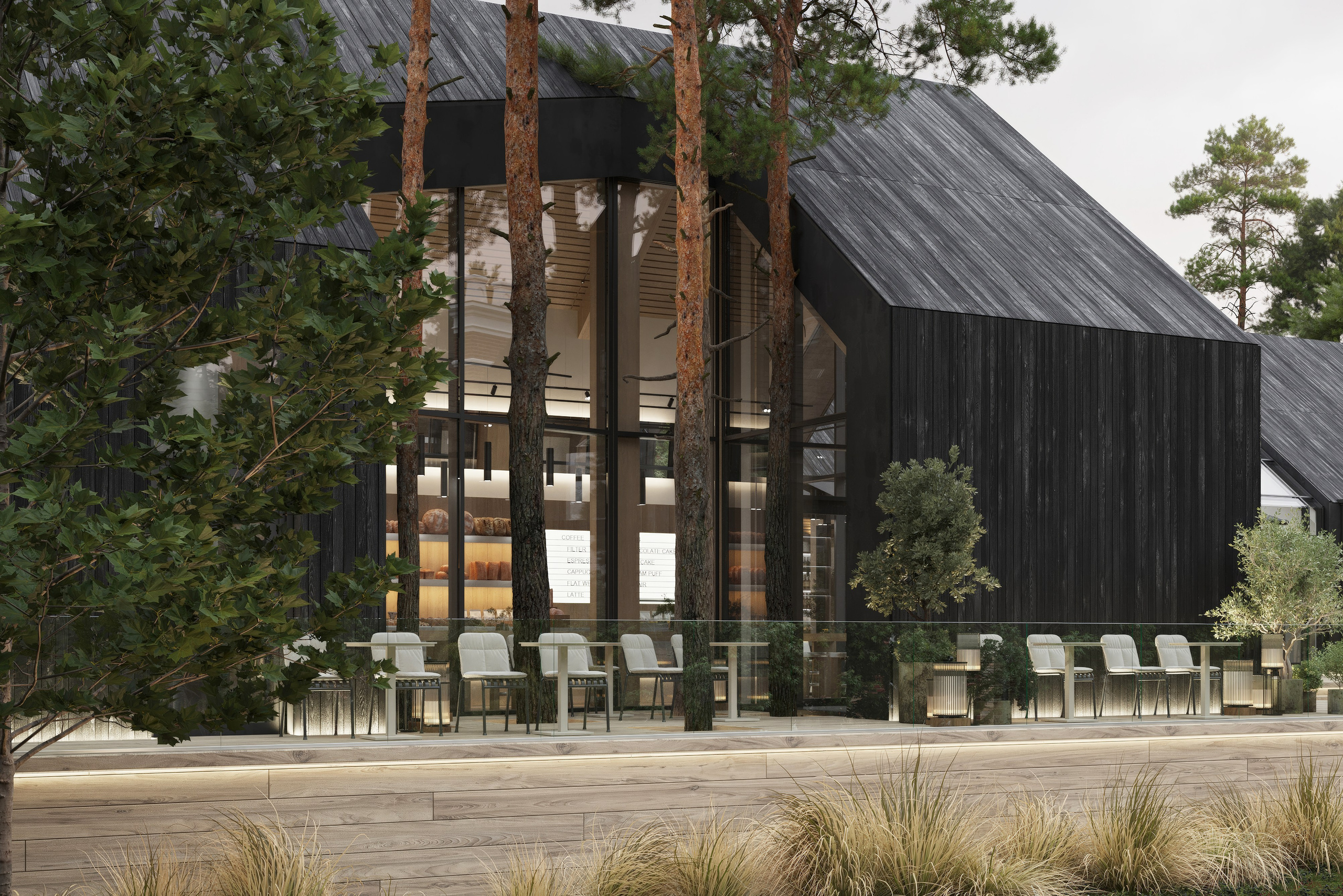 Lakeside Restaurant in the Moscow Region — 3D Visualization of Architecture & Mood. 3D INTERIOR AND ARCHITECTURE VISUALIZATION