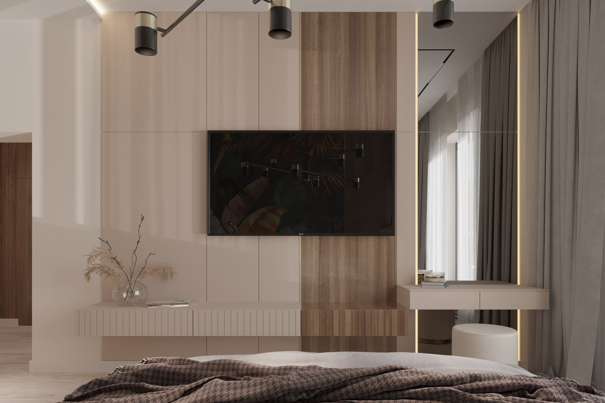 Вид на ТВ мастер-спальни.