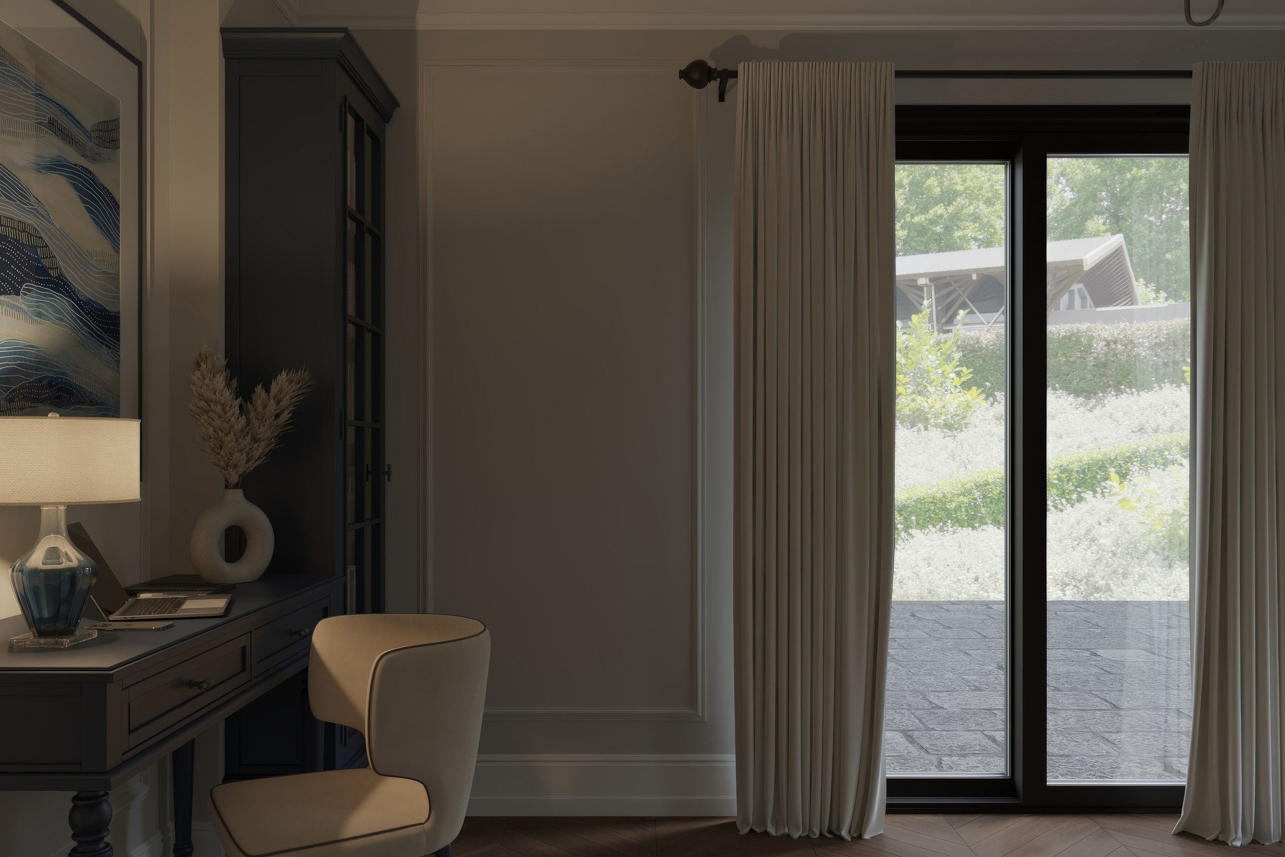 Интерьер кипр, дизайн частного дома, визуализация интерьера, 3D визуализация, уютный интерьер, современная классика, тёплая палитра. 3Д Визуализация Интерьера и Архитектуры