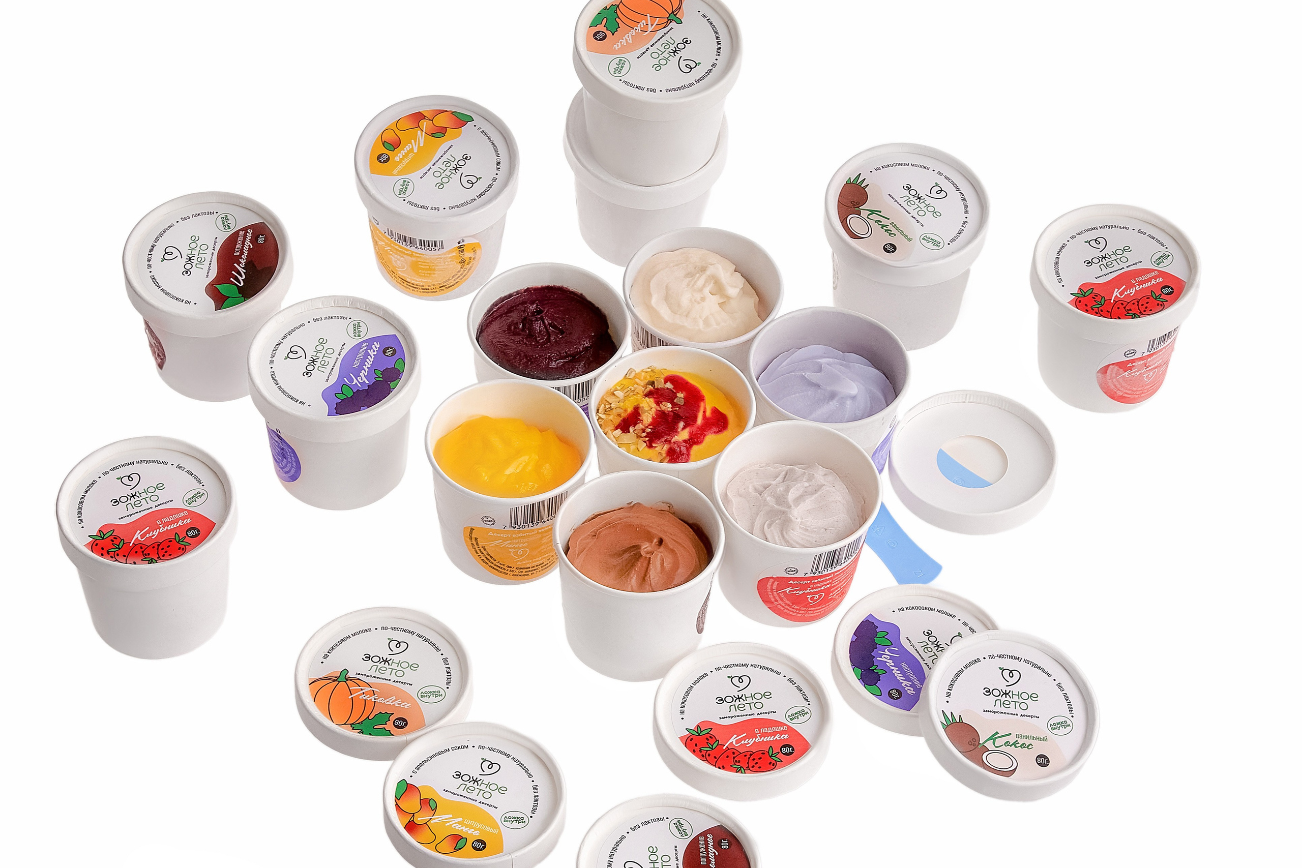 Замороженные десерты ЗОЖное лето — На белом фоне