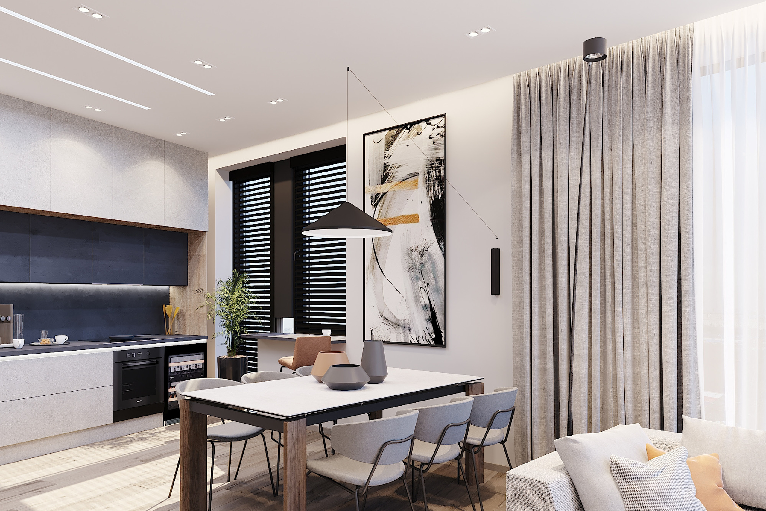 ЖК Воробьев дом. 3-к квартира. 129 м².