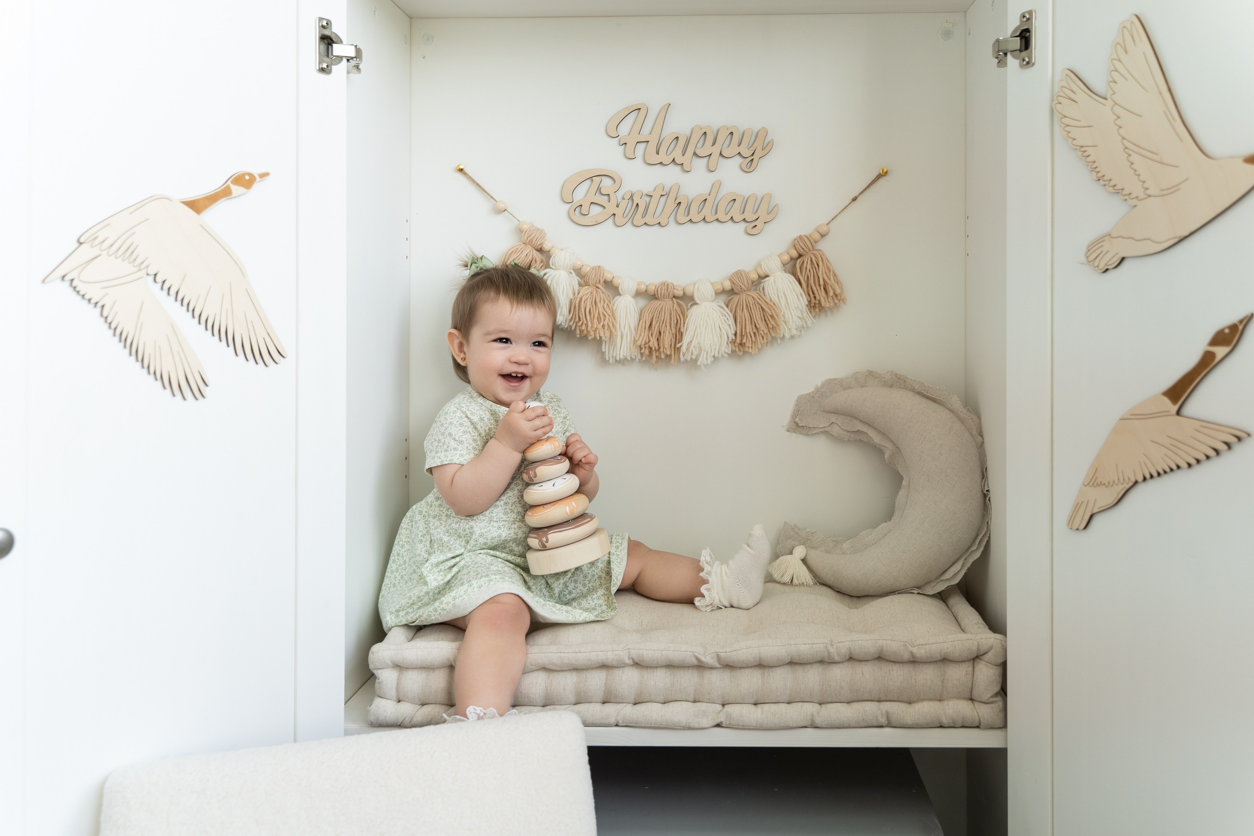 Саша, Гера и Лилу, фотосессия на 1 год