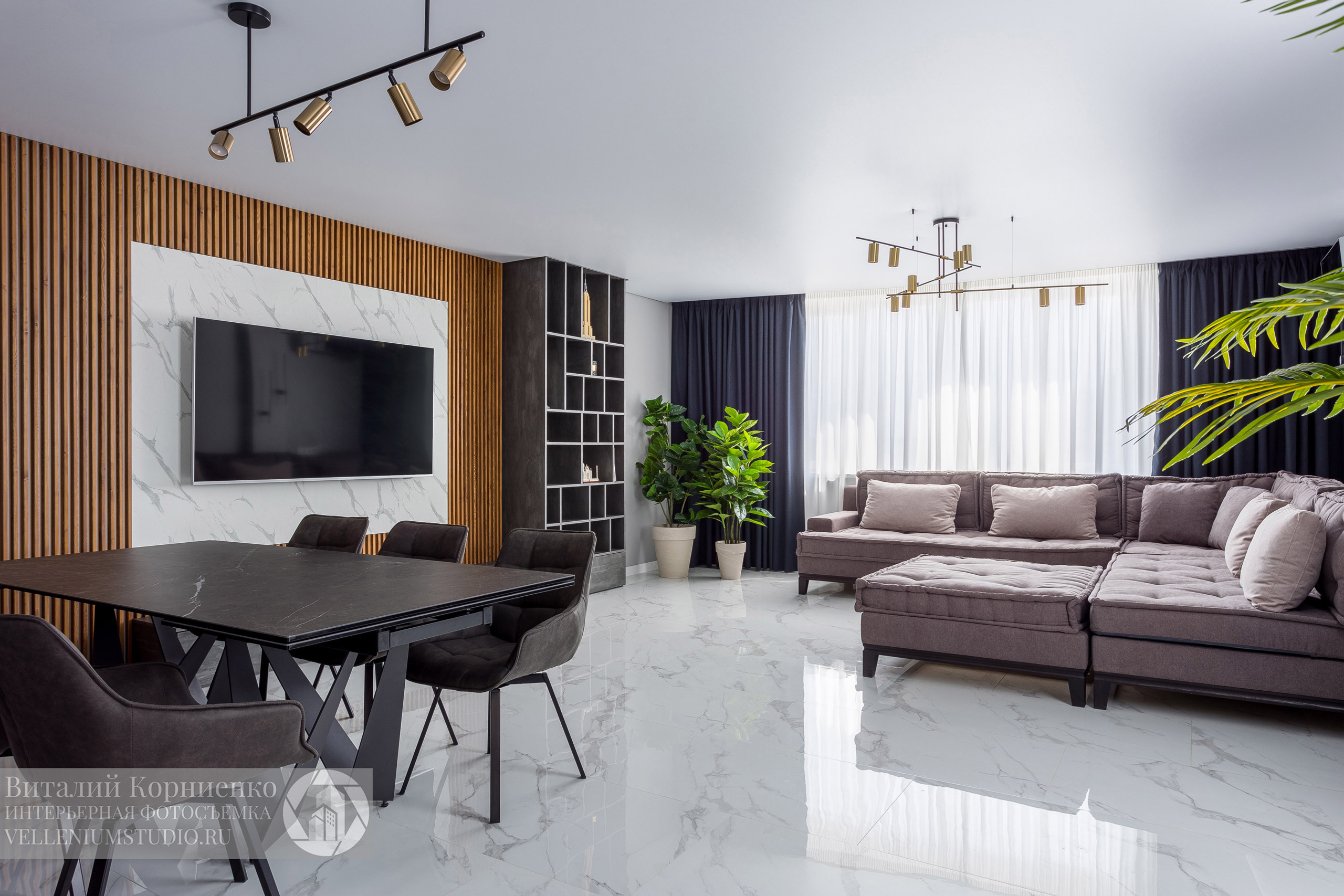 Фотосъемка реализованного дизайн проекта для портфолио дизайнера интерьера