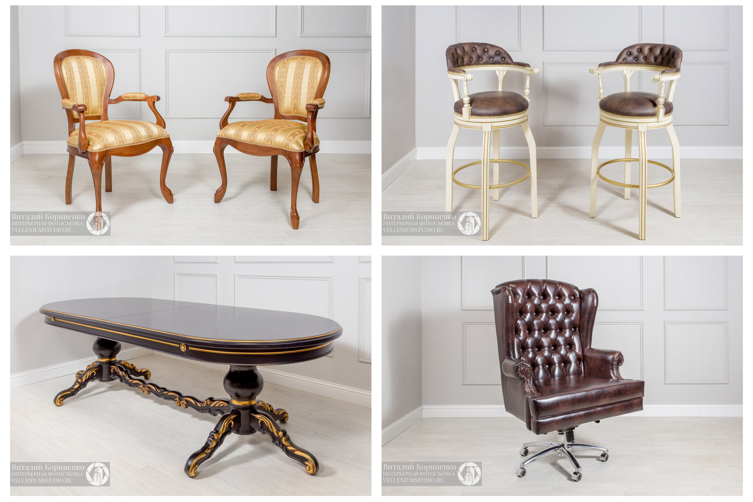 Предметная фотосъемка стола, стульев, кресла в Краснодаре