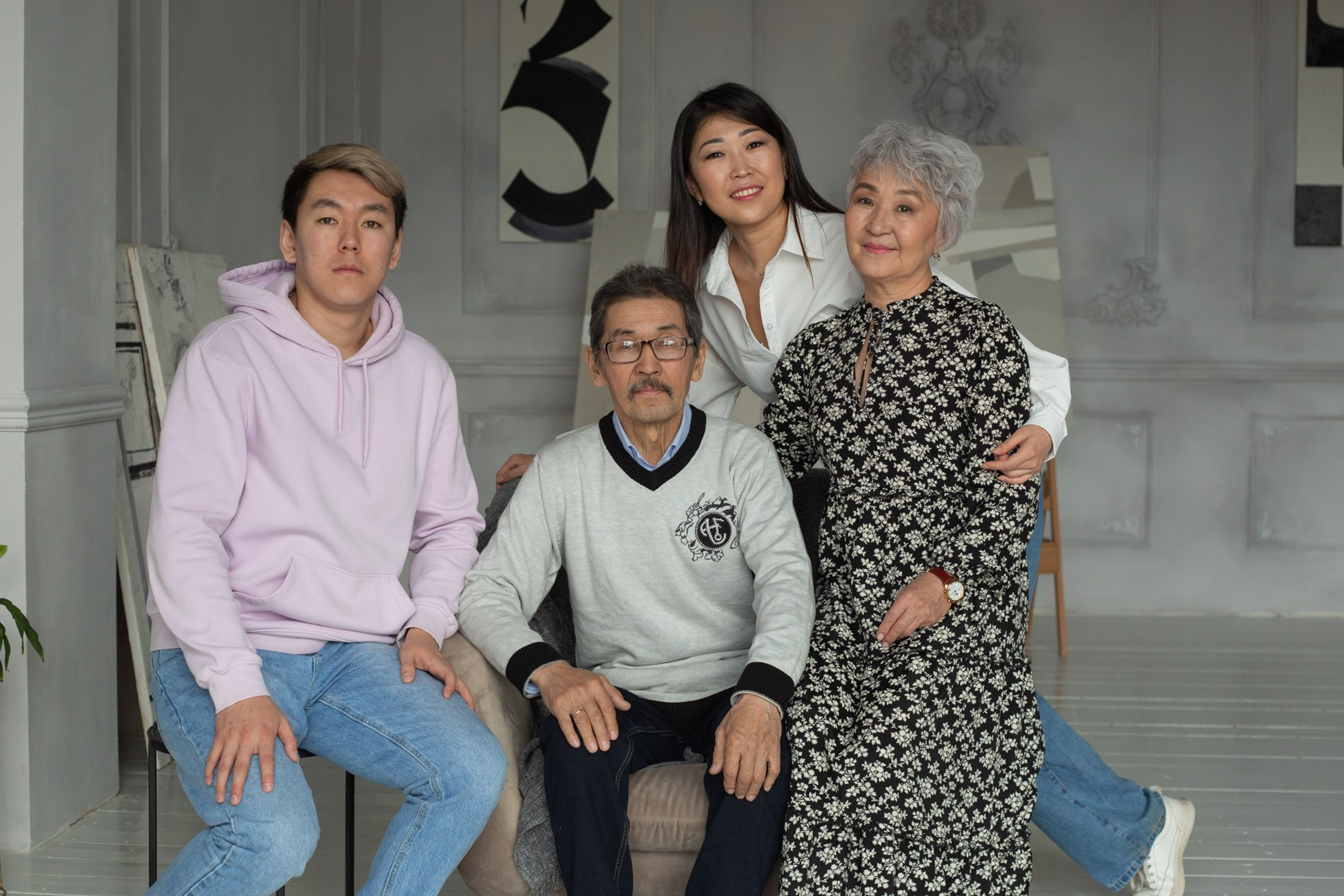 Большая семья (съёмка в студии)