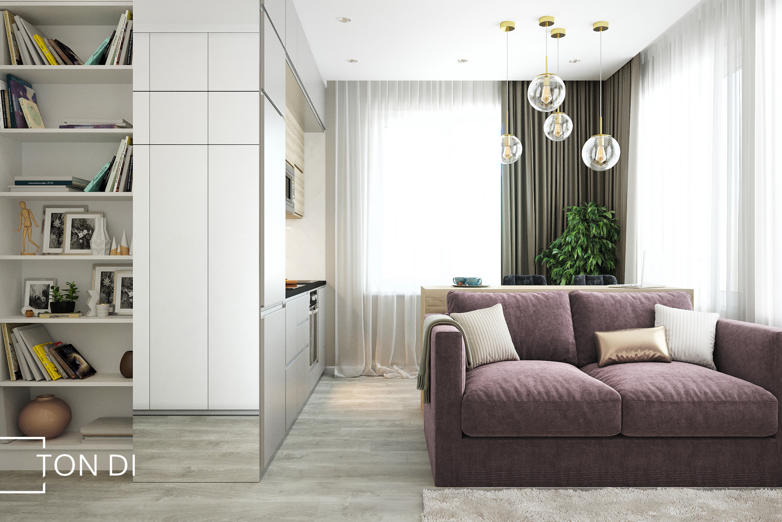 Дизайн-проект квартиры-студии ЖК «Чистое небо»