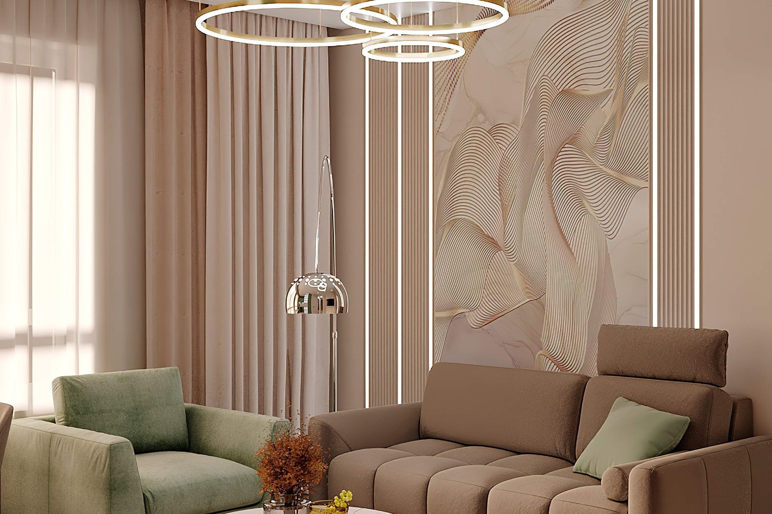 Квартира с фисташковой кухней для молодой девушки г. Москва