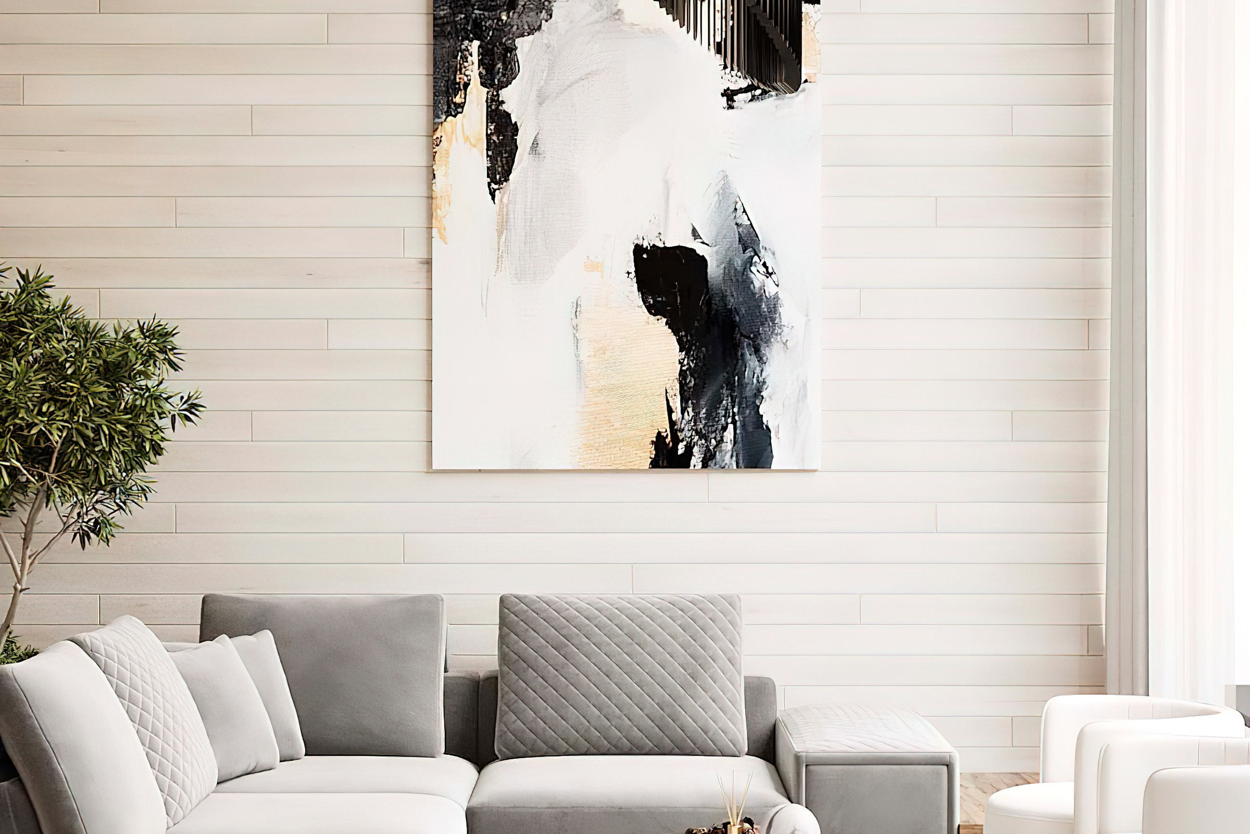 Воздушный и сдержанный интерьер загородного дома