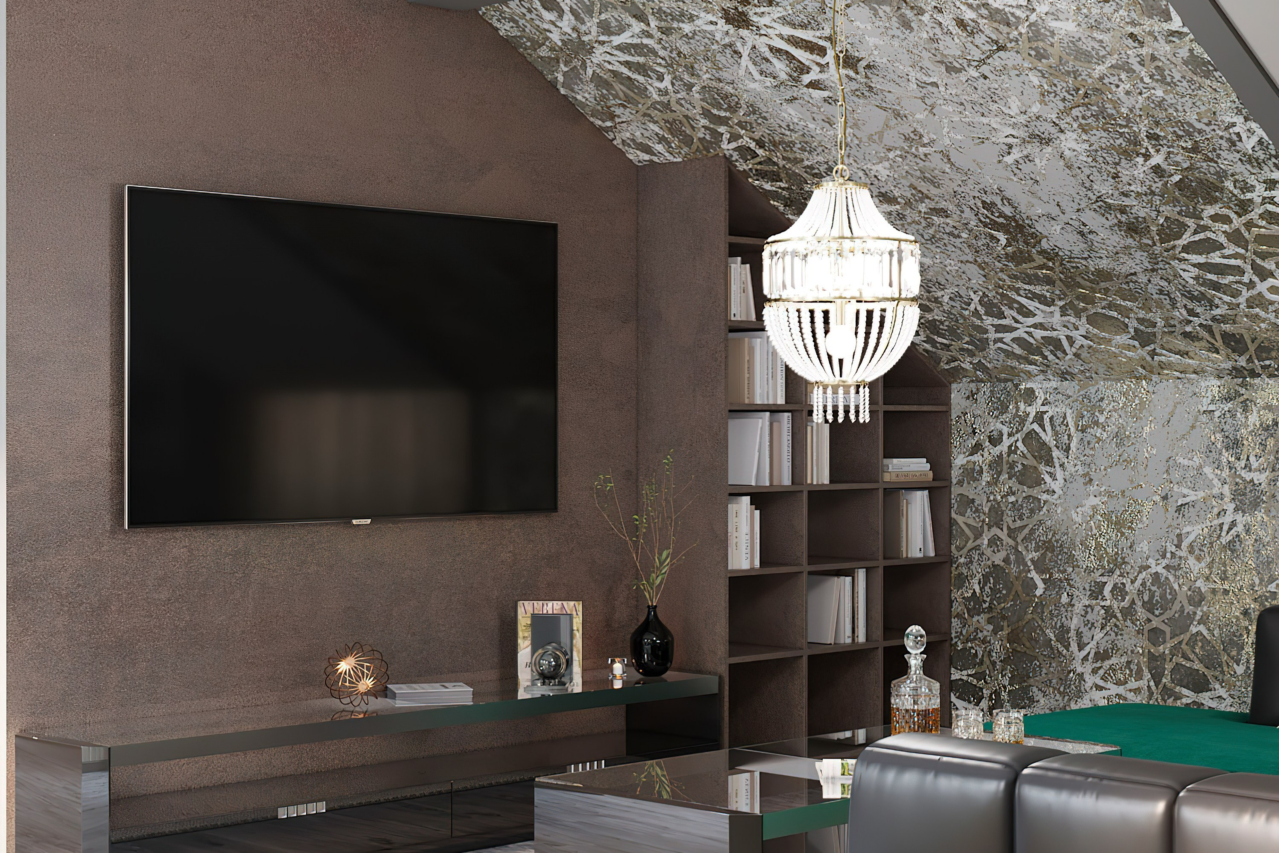 Шикарная мансарда с восточном стиле (загородный дом в Подмосковье)