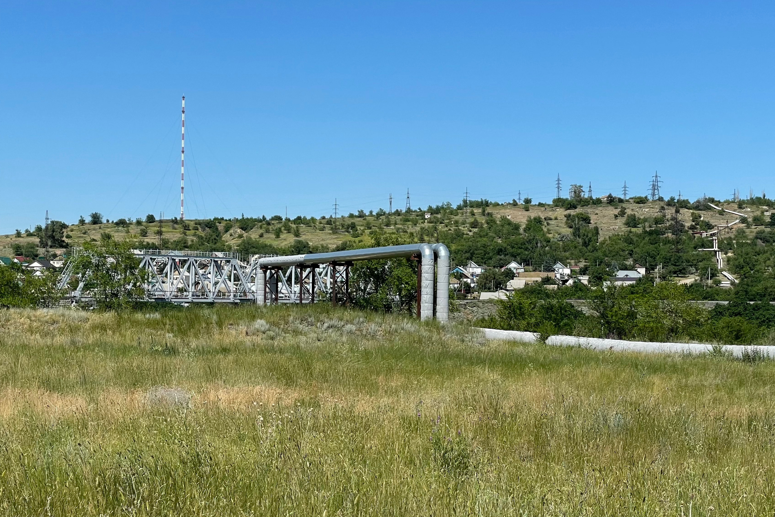 20 295 Мост ж/д металлический. Трубы