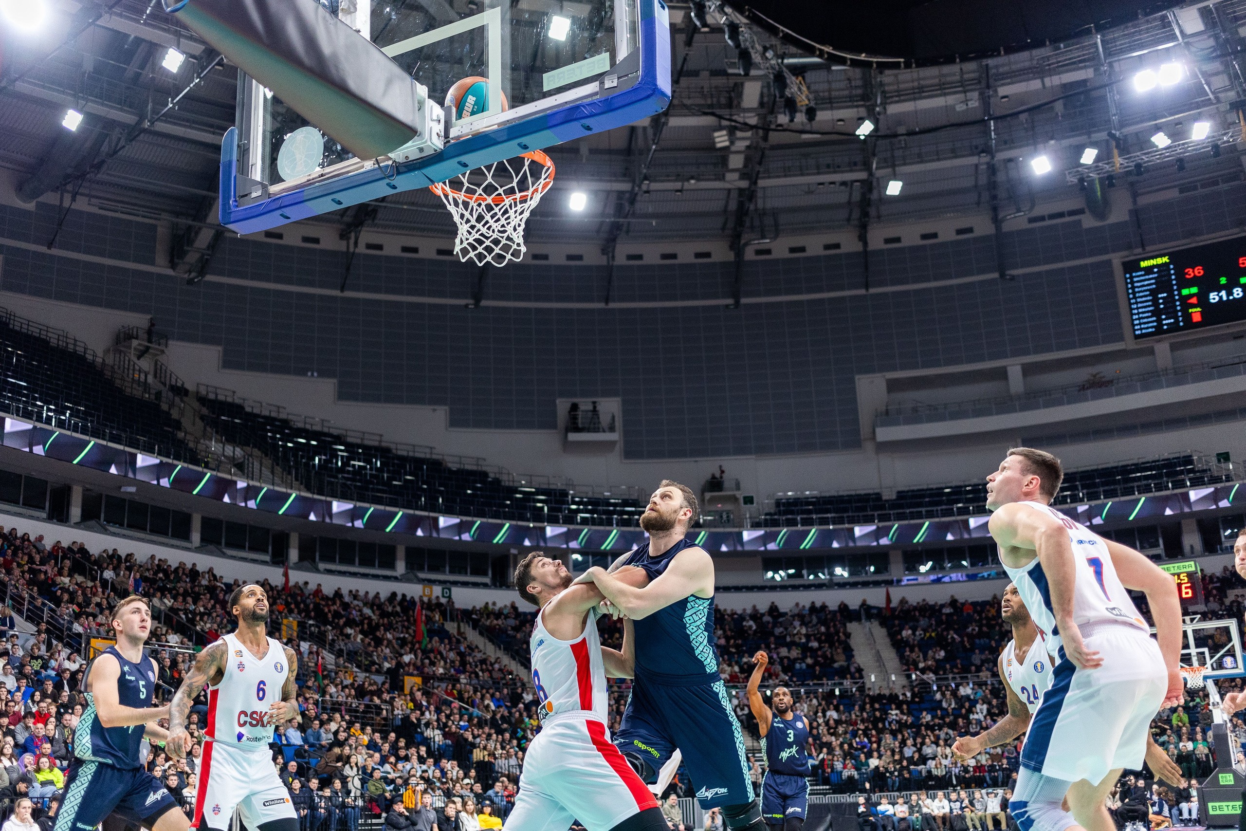Баскетбол. Минск — ЦСКА. Лучшие кадры. 25.12.2023. Профессиональный интерьерный и репортажный фотограф Минск и РБ. Максим Орлов