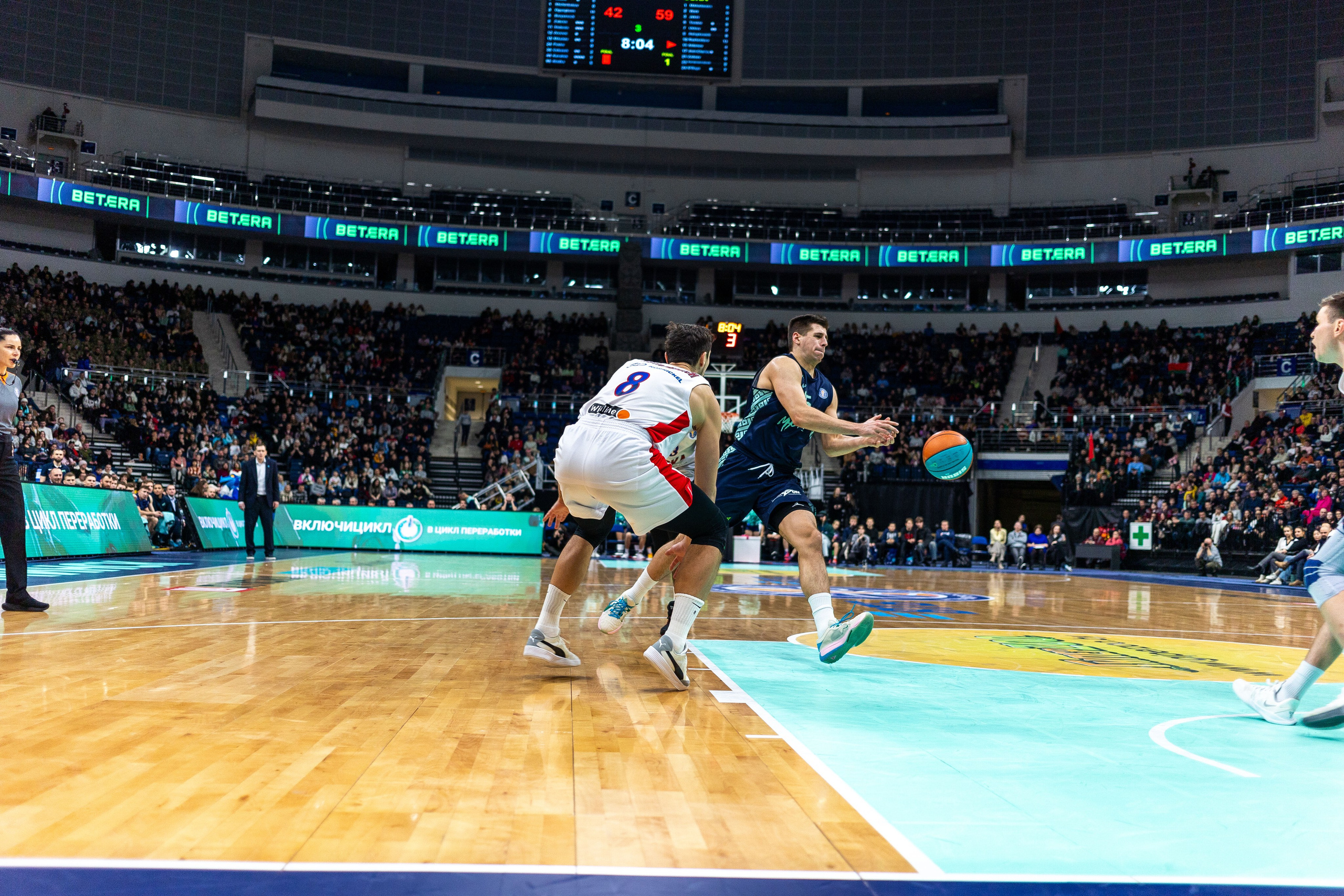 Баскетбол. Минск — ЦСКА. Лучшие кадры. 25.12.2023. Профессиональный интерьерный и репортажный фотограф Минск и РБ. Максим Орлов