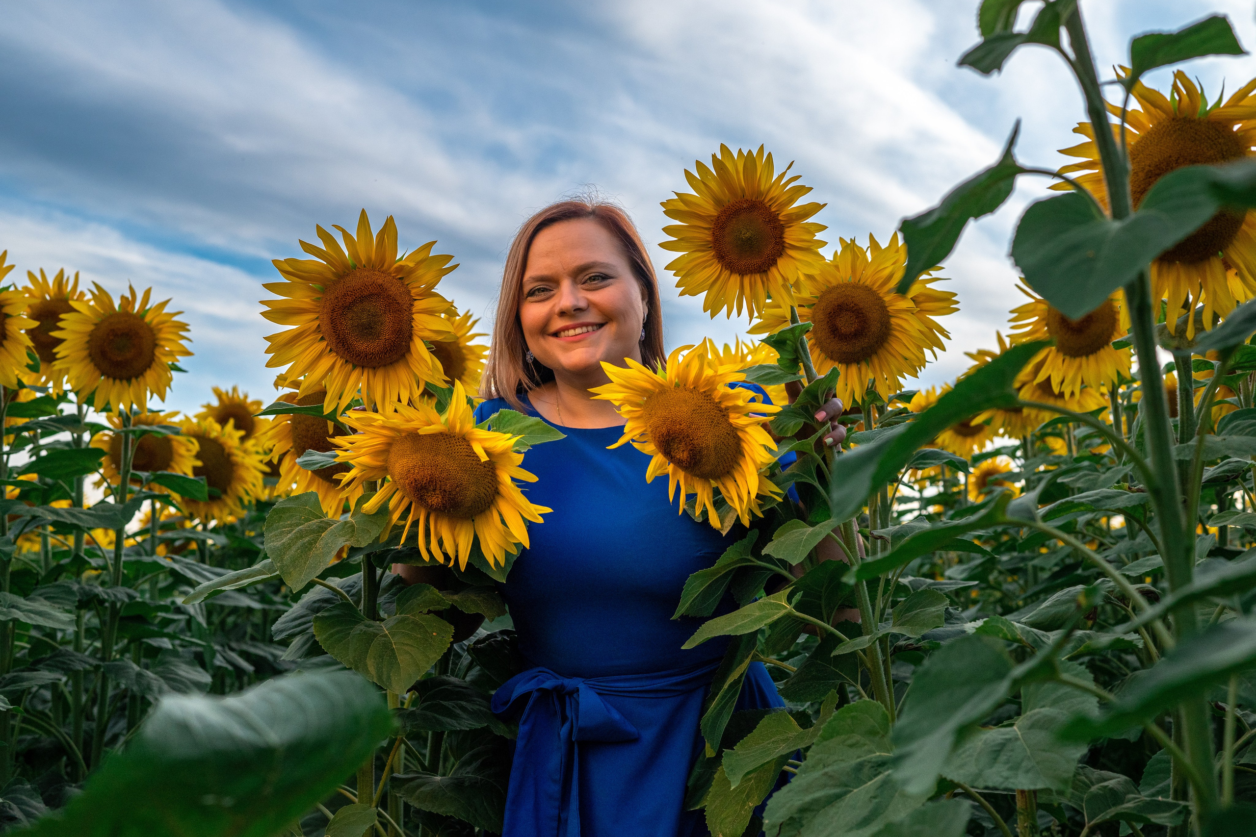 Катя в подсолнухах. Профессиональный интерьерный и репортажный фотограф Минск и РБ. Максим Орлов