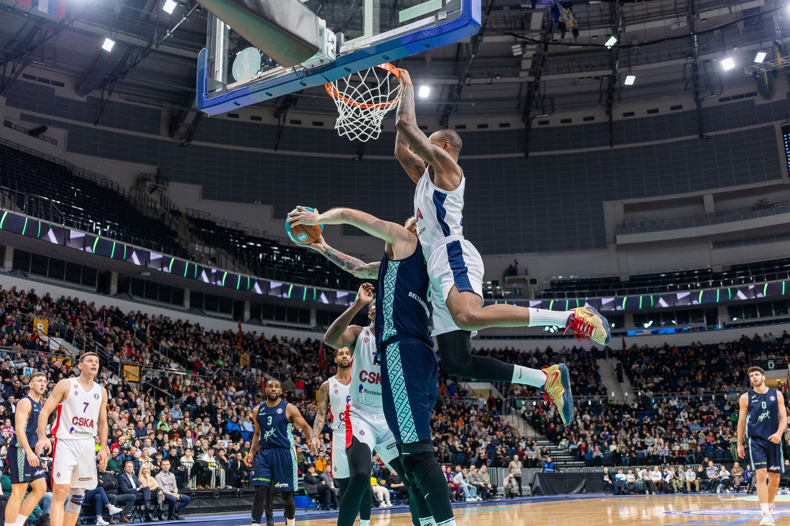 Баскетбол. Минск — ЦСКА. Лучшие кадры. 25.12.2023. Профессиональный интерьерный и репортажный фотограф Минск и РБ. Максим Орлов