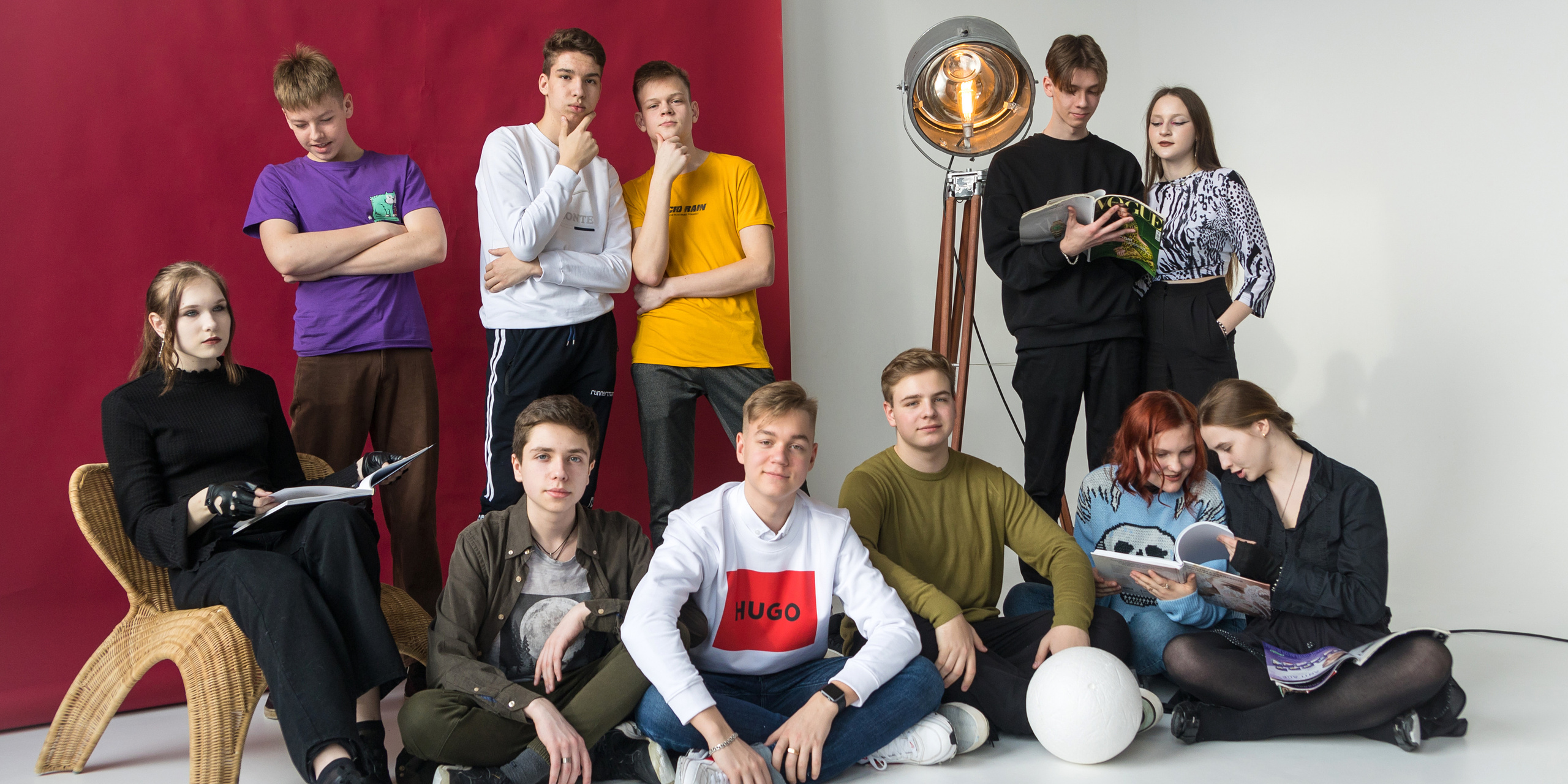 Студийные съемки школьников