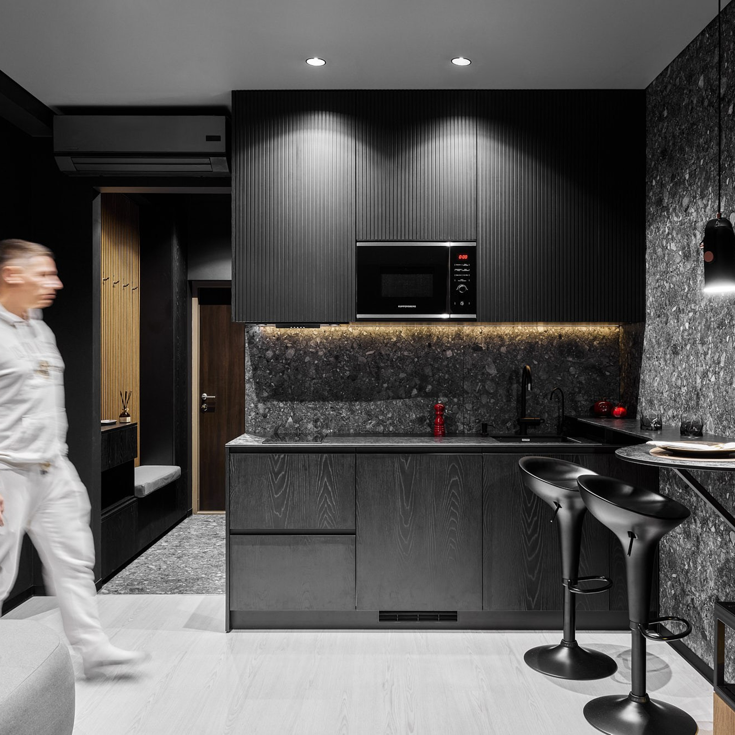 черный интерьер