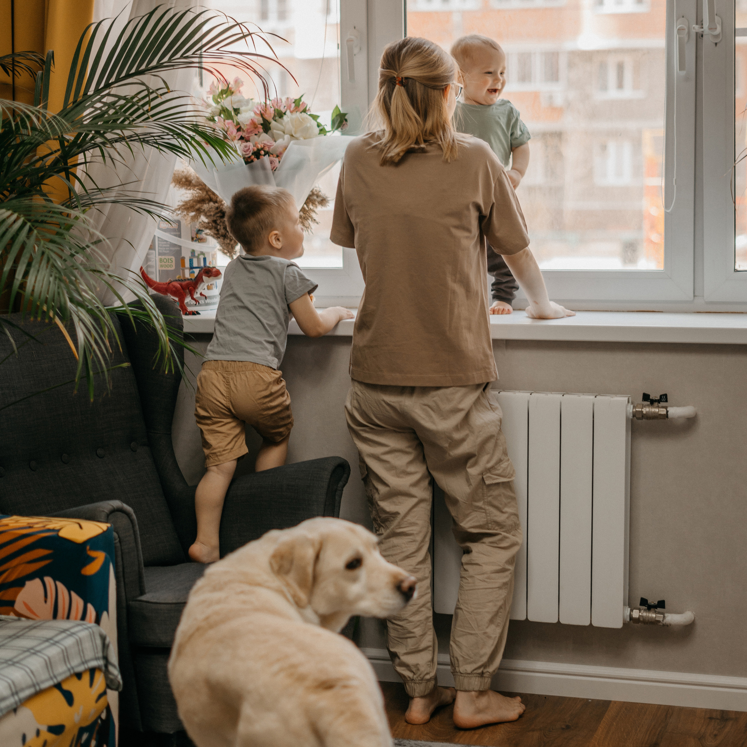 Настя, Сергей, Дима и Макс