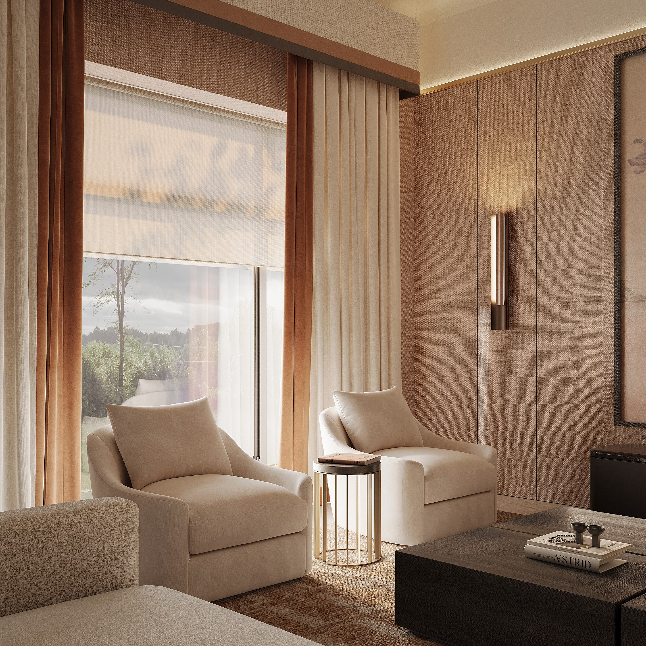 Гостиная-каминная. 3D визуализатор интерьера Антонина Ковалёва @kovalevaacg