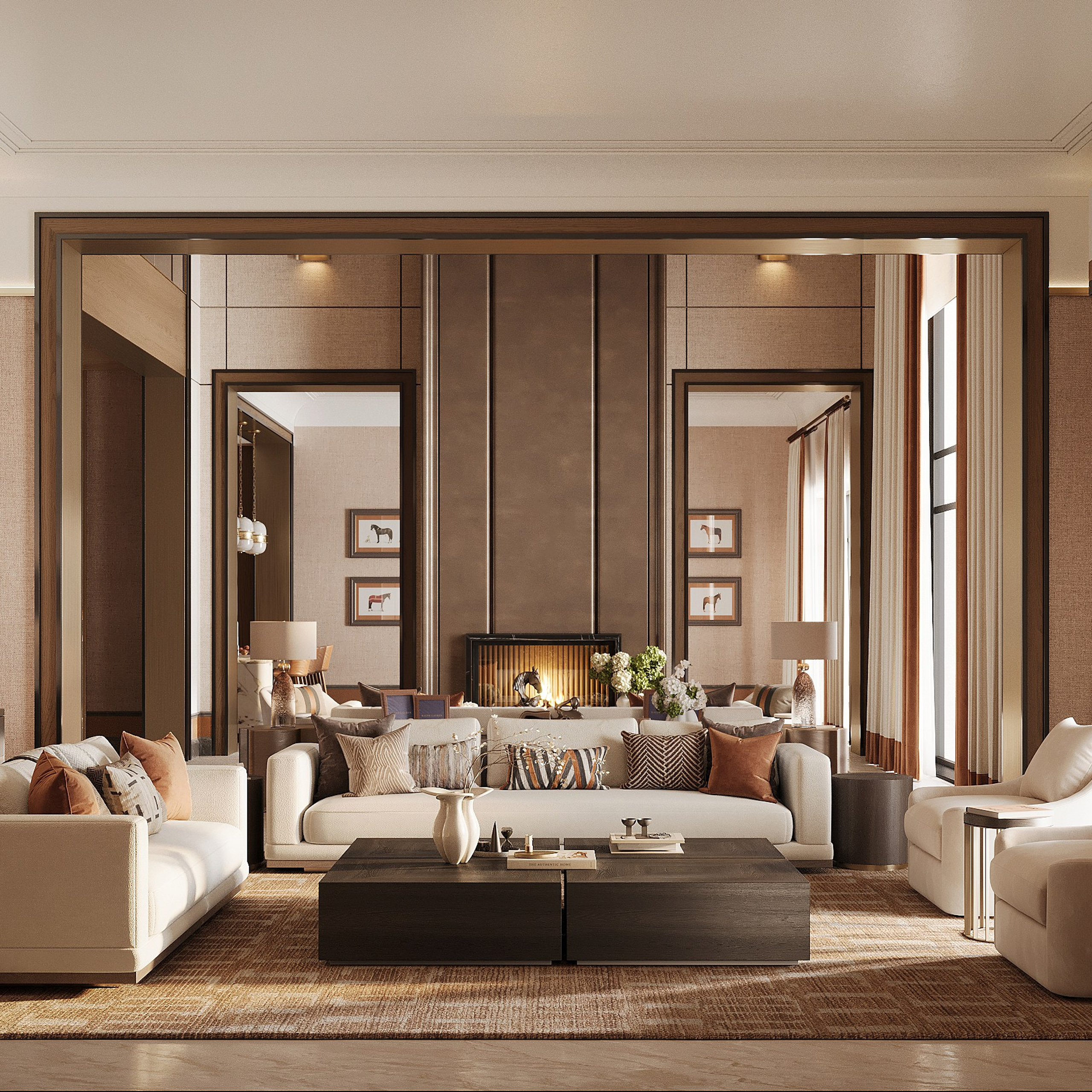 Гостиная-каминная. 3D визуализатор интерьера Антонина Ковалёва @kovalevaacg