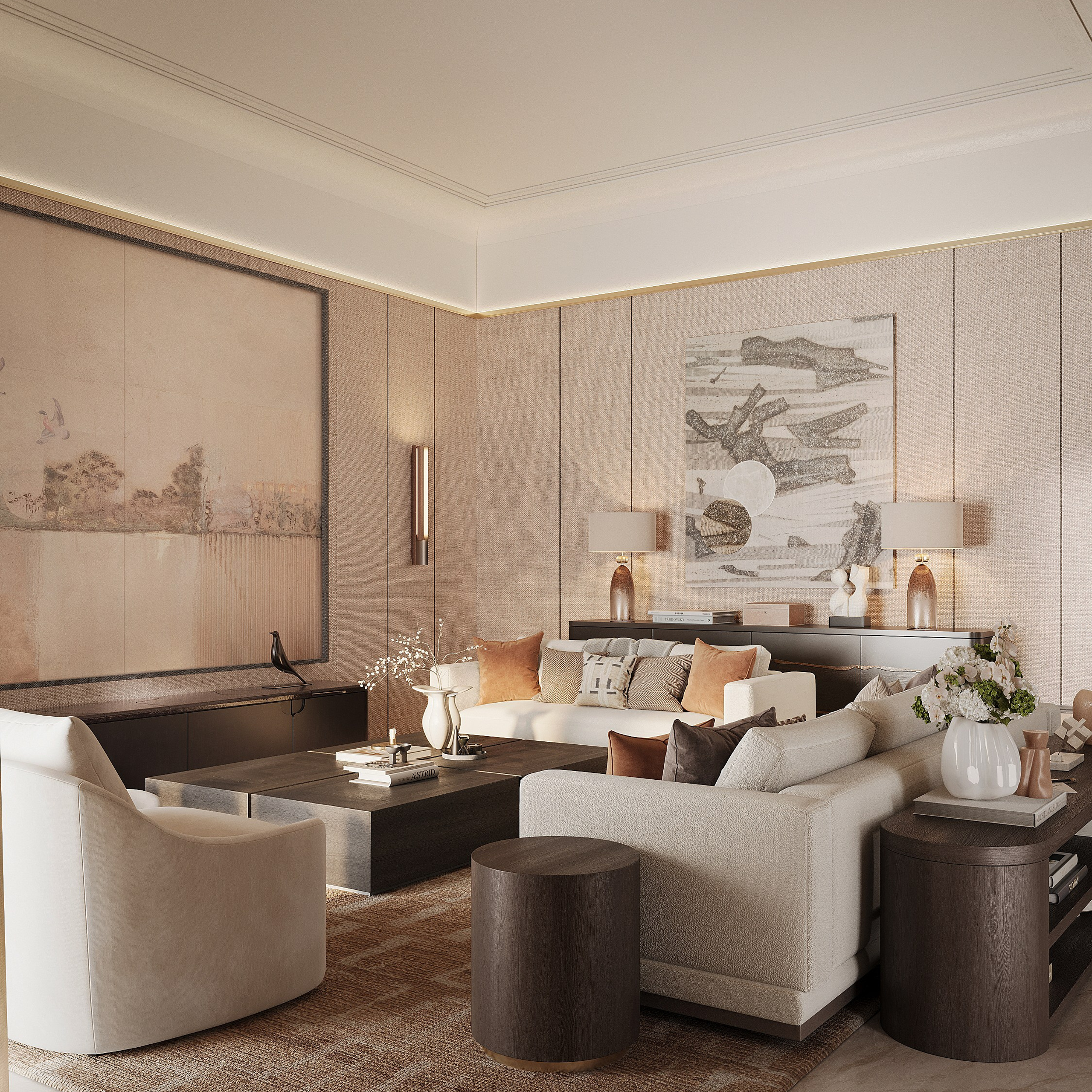 Гостиная-каминная. 3D визуализатор интерьера Антонина Ковалёва @kovalevaacg