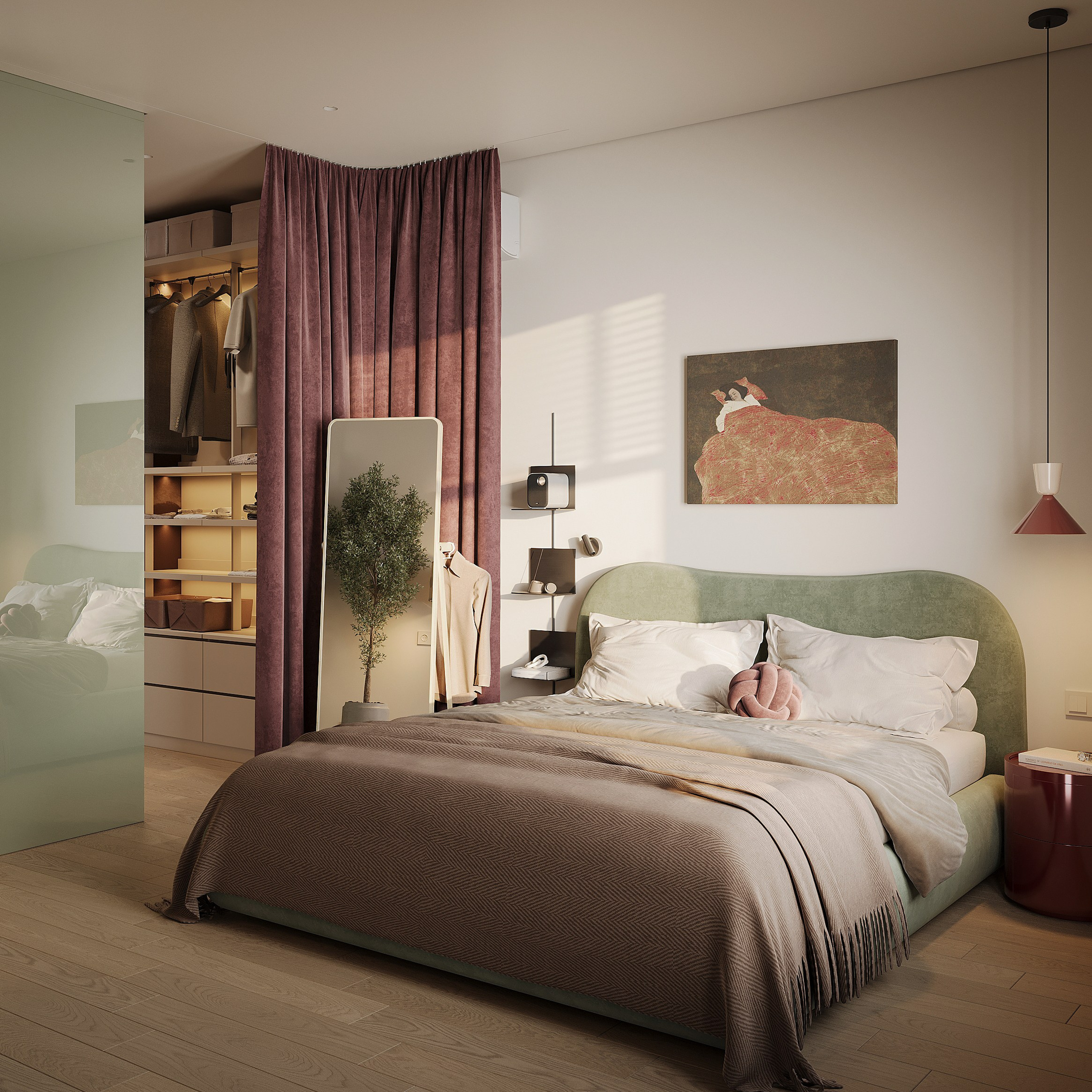 Мастер-спальня. 3D визуализатор интерьера Антонина Ковалёва @kovalevaacg