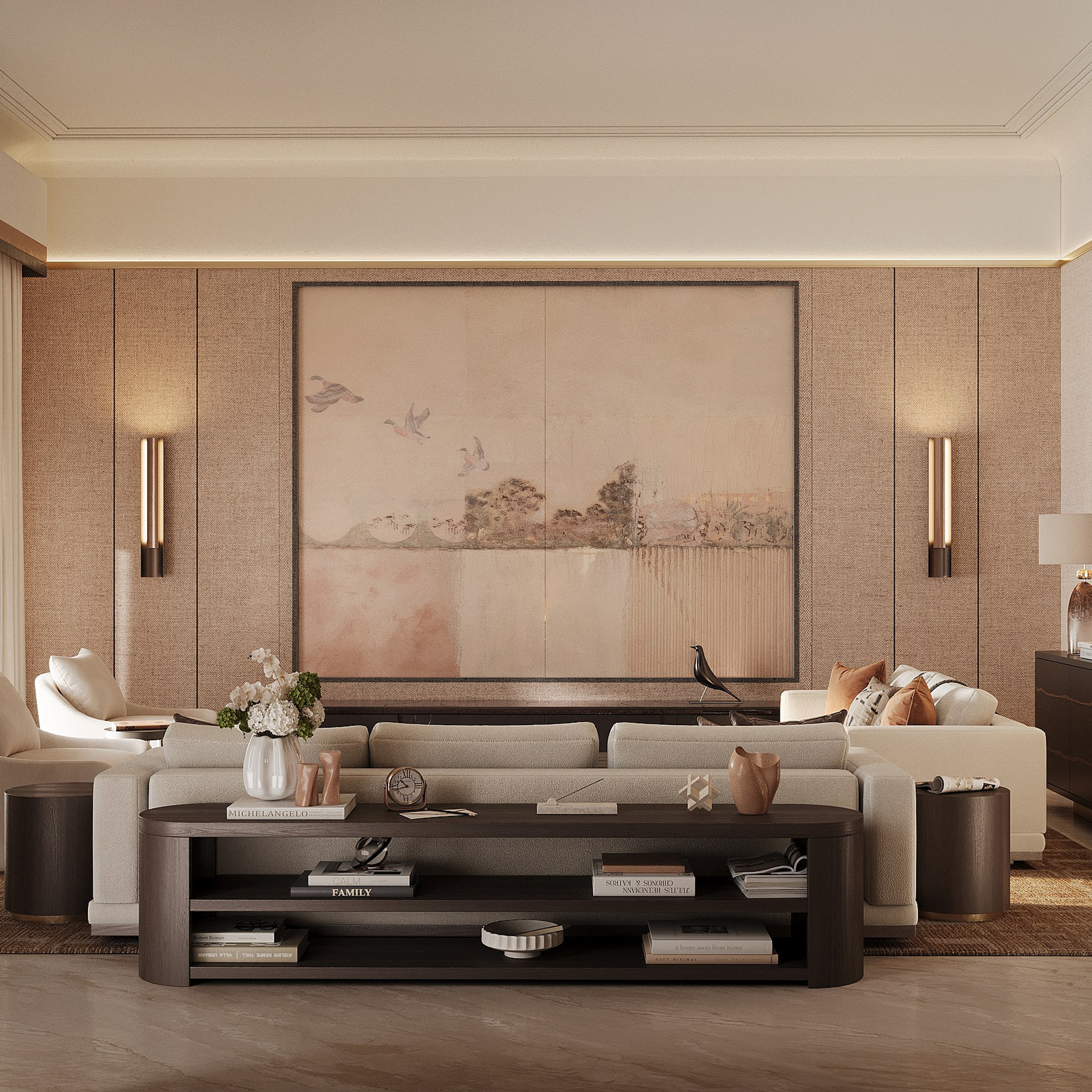 Гостиная-каминная. 3D визуализатор интерьера Антонина Ковалёва @kovalevaacg