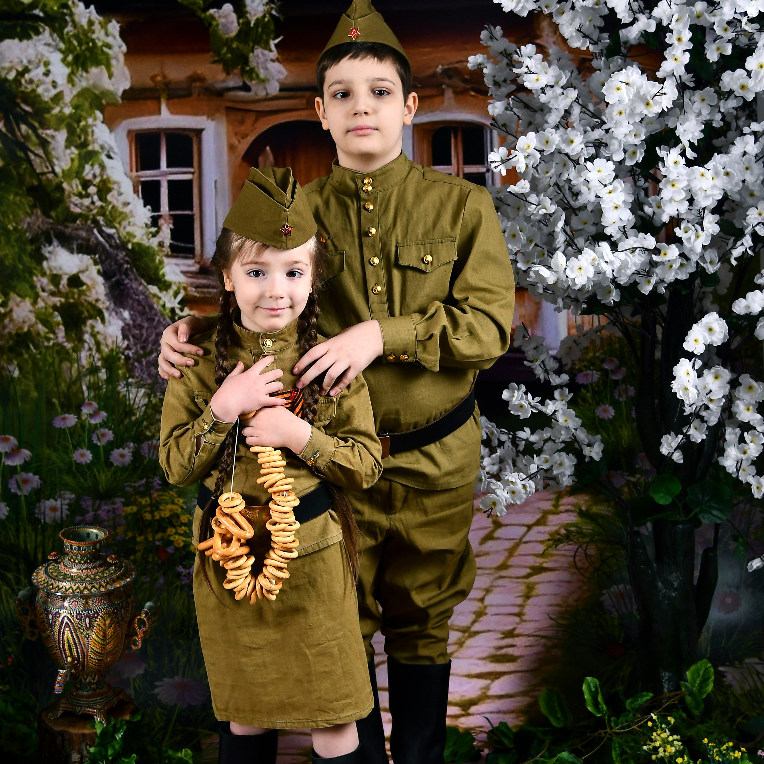 Фото проект " День победы, утро в деревне»