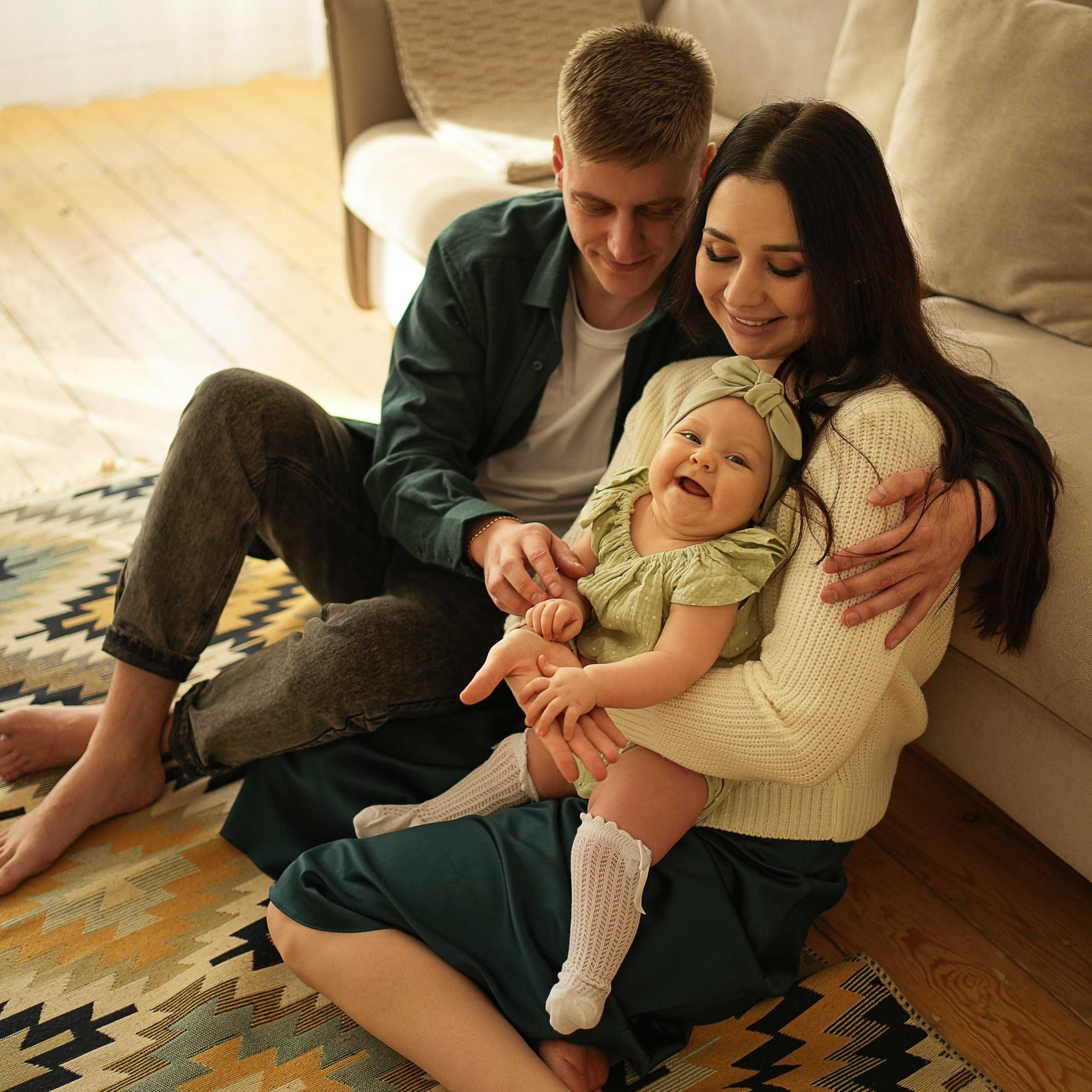 Таня, Юра и Полиночка