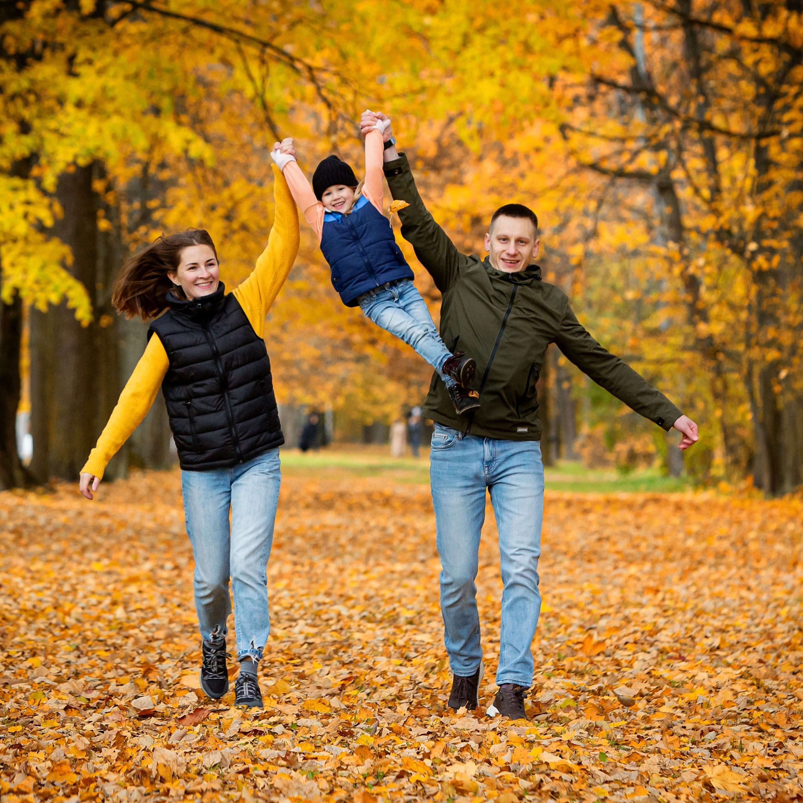 Осенняя съемка. Осень, семья, дети.