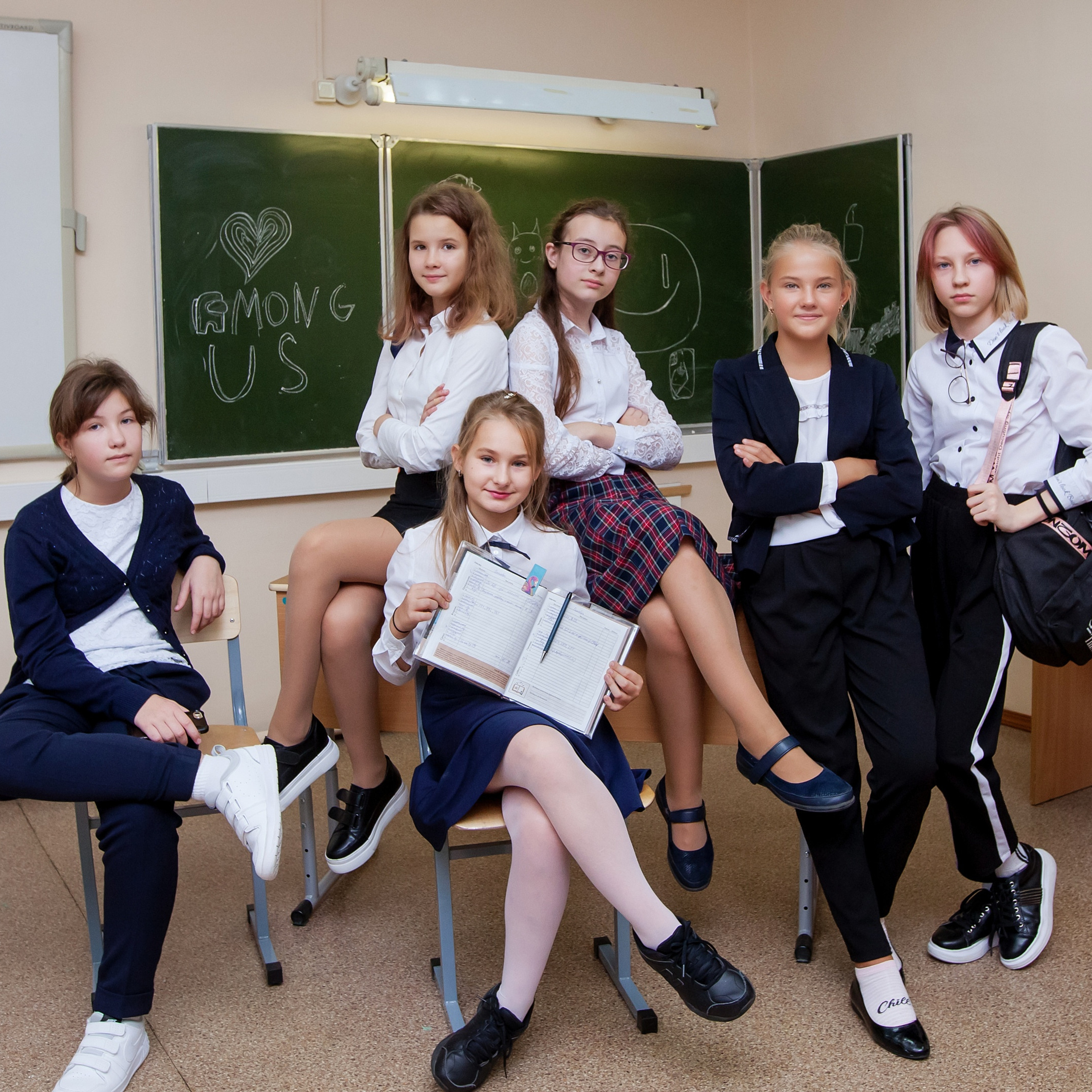 Фотосъёмка для выпускных альбомов из начальной школы.