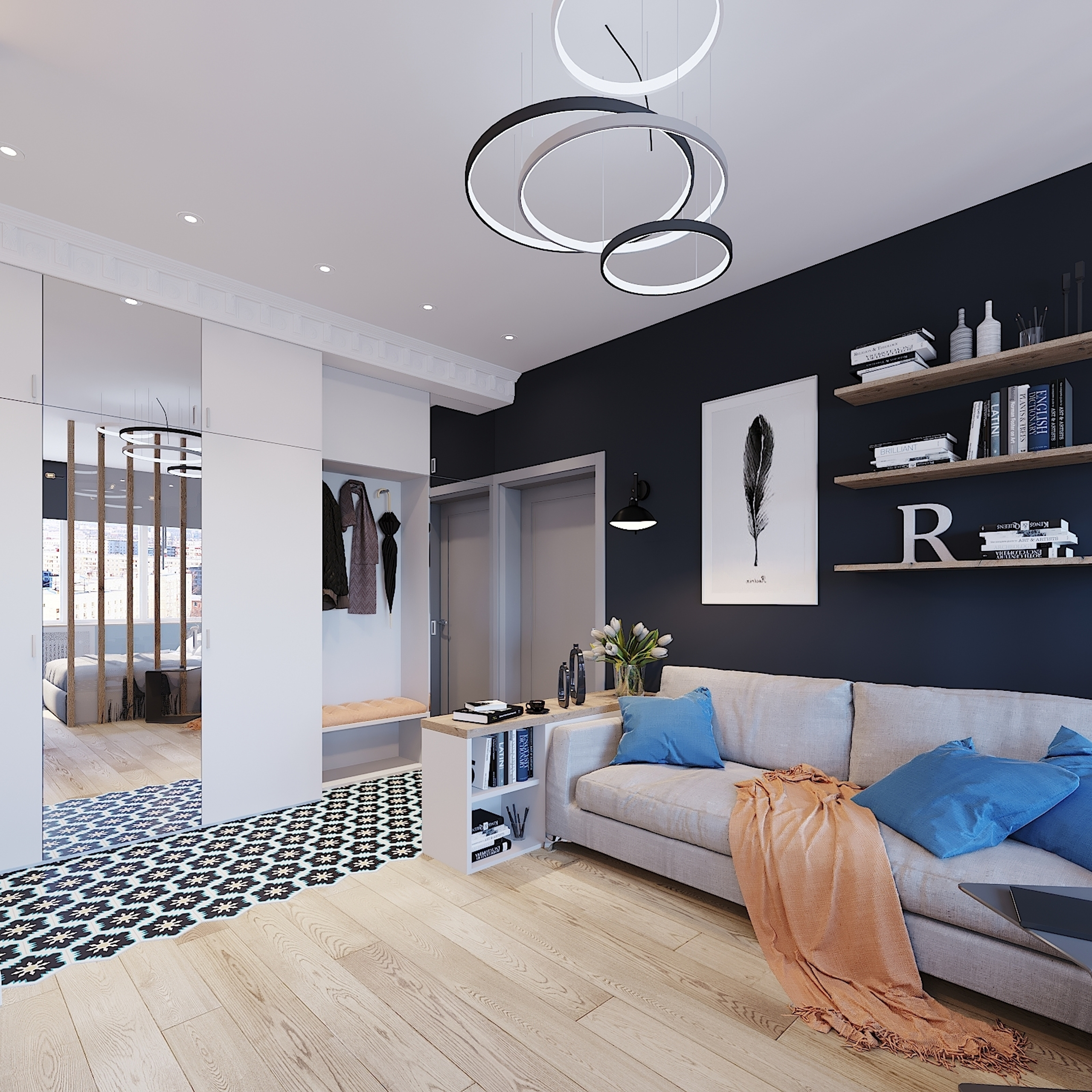 ЖК Арт. 3-к квартира. 81 м². Авторский дизайн интерьера