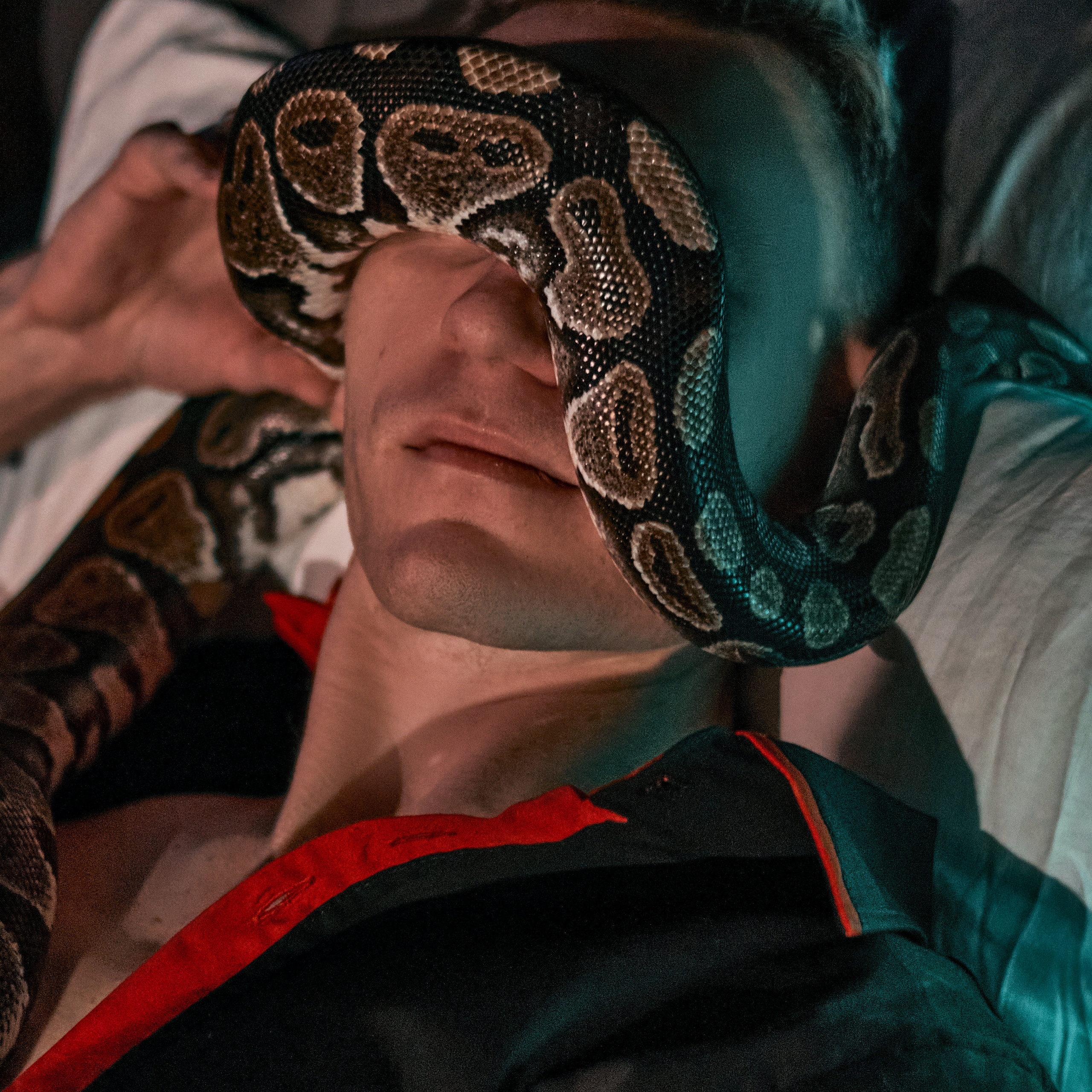Денис со змеей. Андрей Дудкин. Контент фотограф в Москве